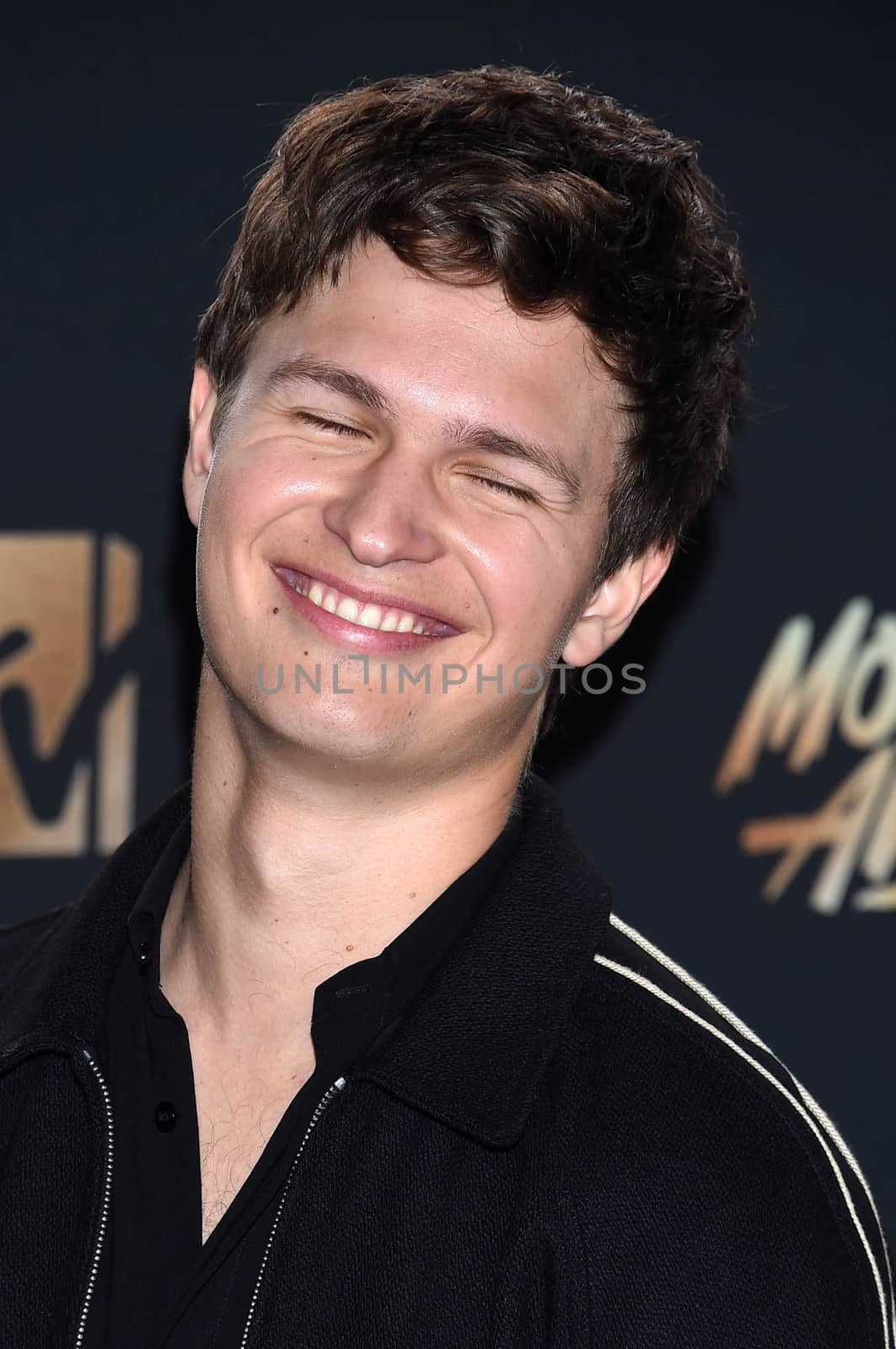 Ansel Elgort at the 2017 MTV Movie & TV Awards, Press Room, Shrine Auditorium, Los Angeles, CA 05-07-17