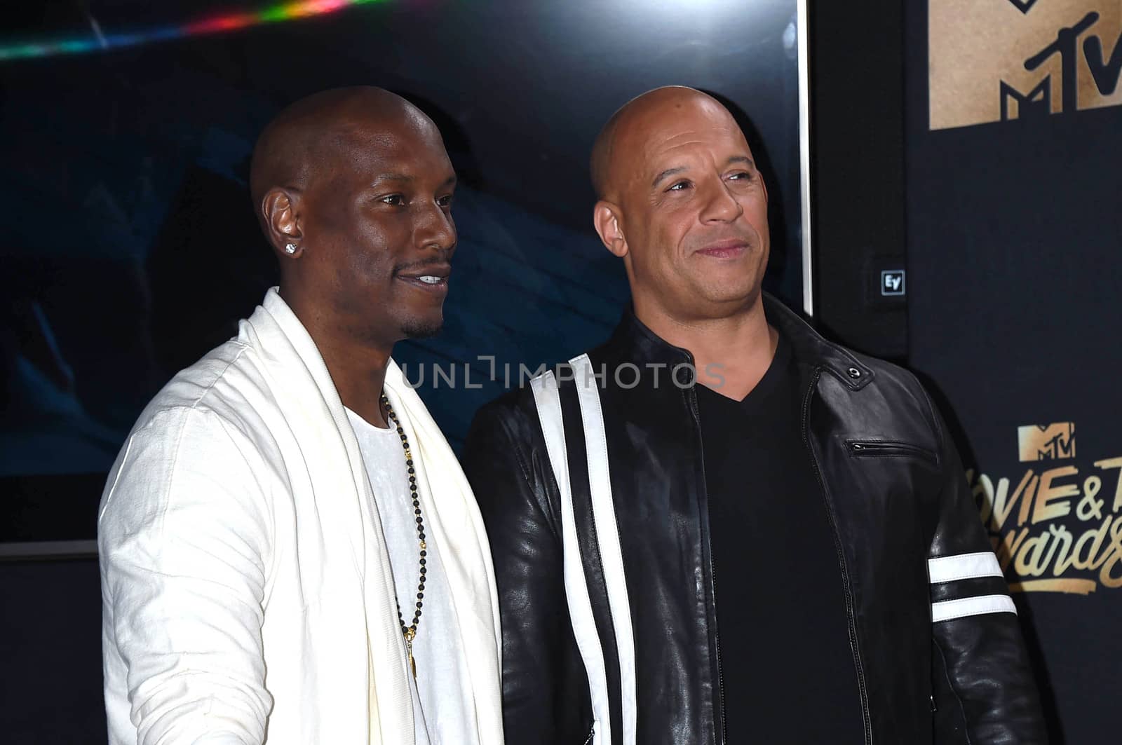Tyrese Gibson, Vin Diesel at the 2017 MTV Movie & TV Awards, Press Room, Shrine Auditorium, Los Angeles, CA 05-07-17/ImageCollect by ImageCollect