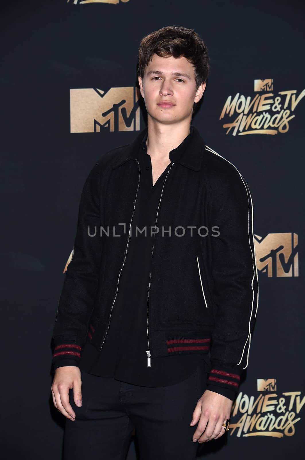 Ansel Elgort at the 2017 MTV Movie & TV Awards, Press Room, Shrine Auditorium, Los Angeles, CA 05-07-17