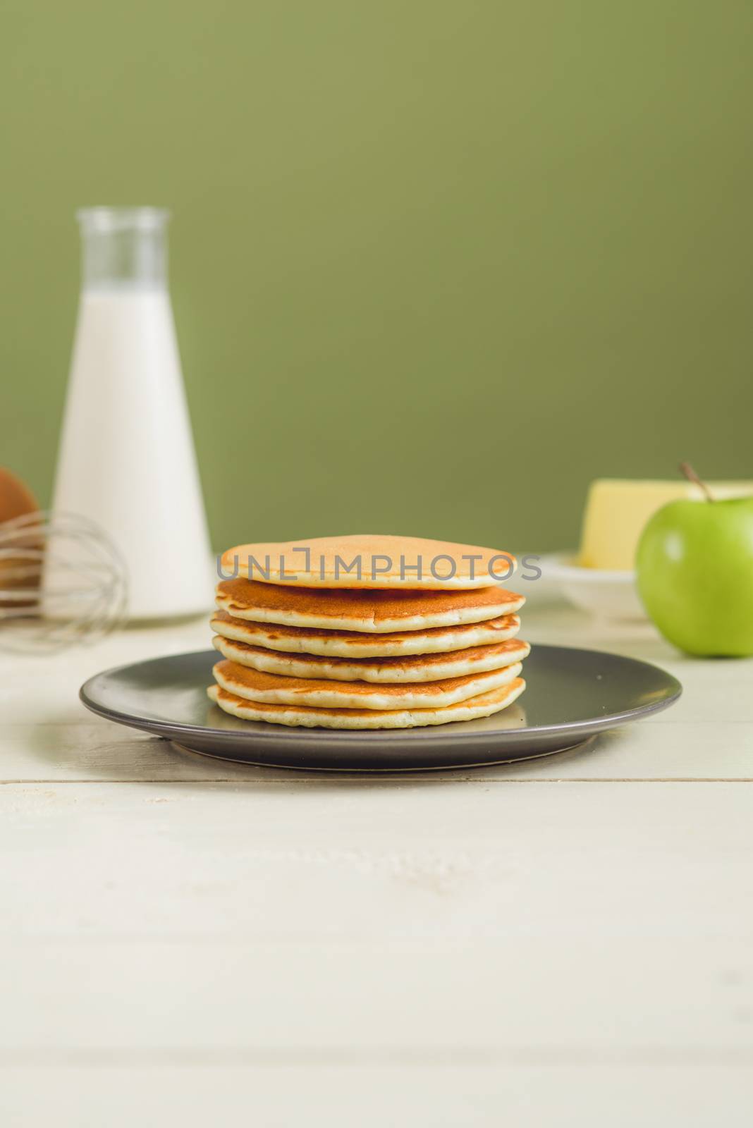 Pancakes. Breakfast. Snacks. Breakfast for the whole family . With copy space. 