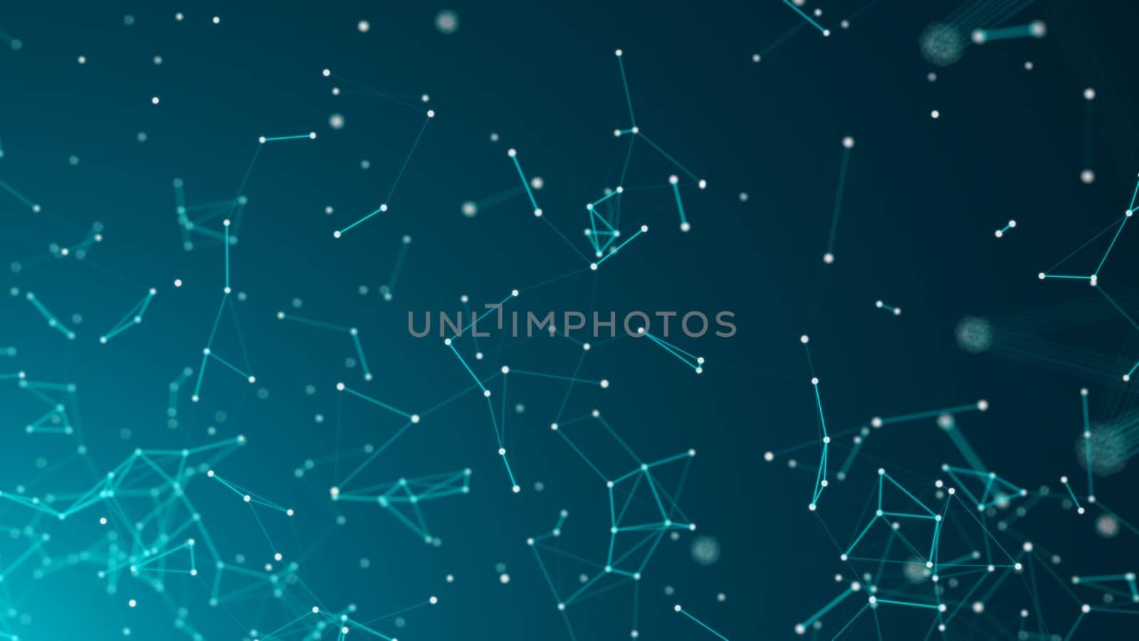 Abstract background with connected dots. Technology concept by nolimit046