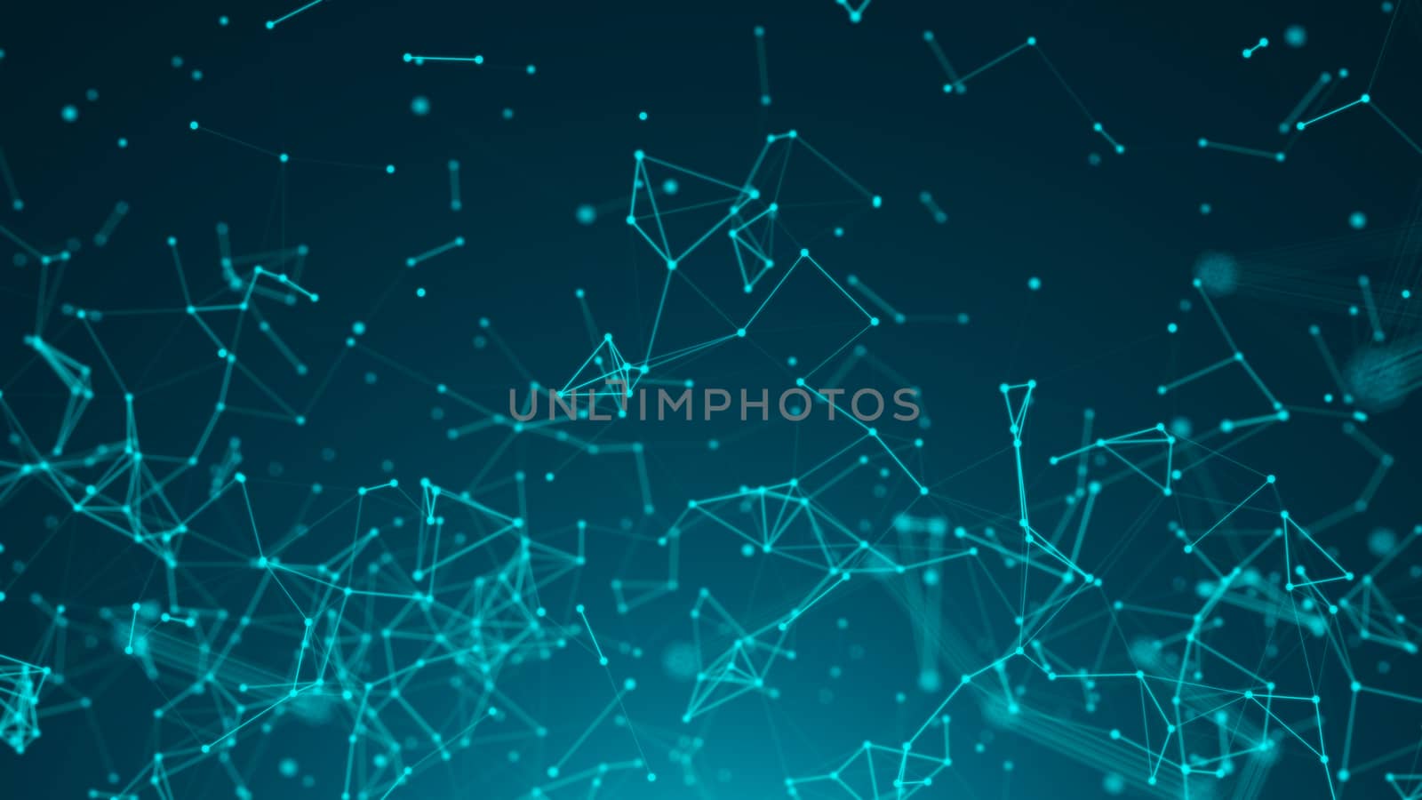 Abstract background with connected dots. Technology concept. 3d rendering