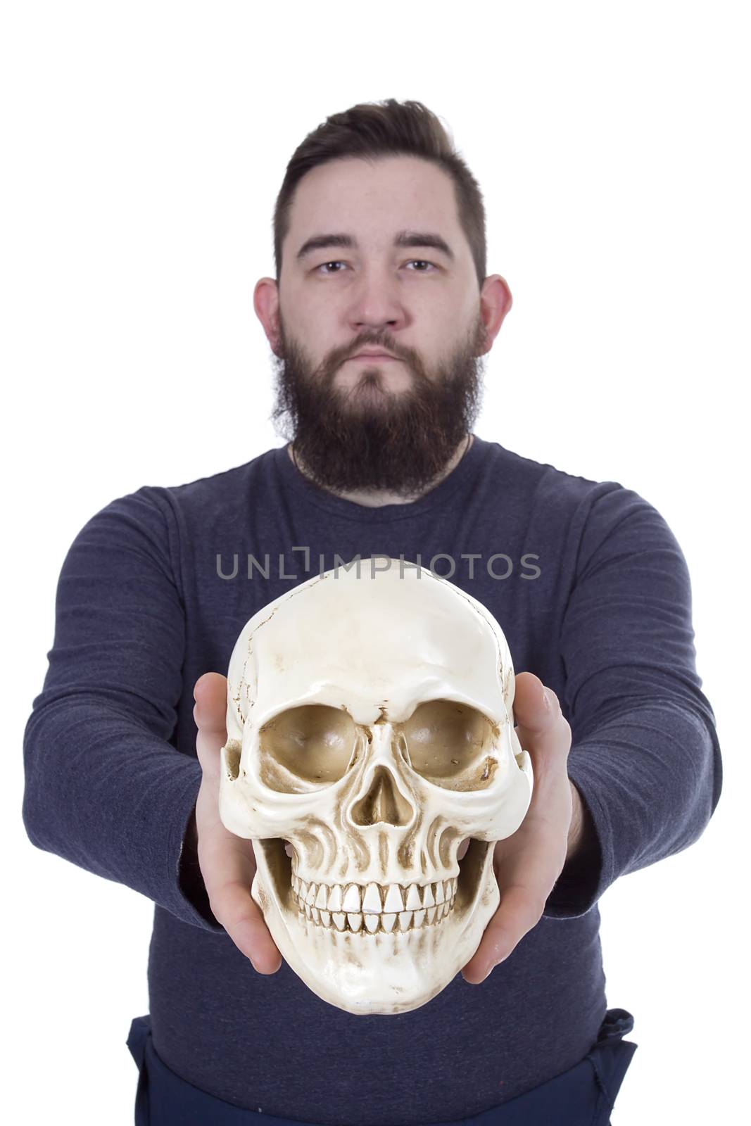 Bearded man with a skull by VIPDesignUSA