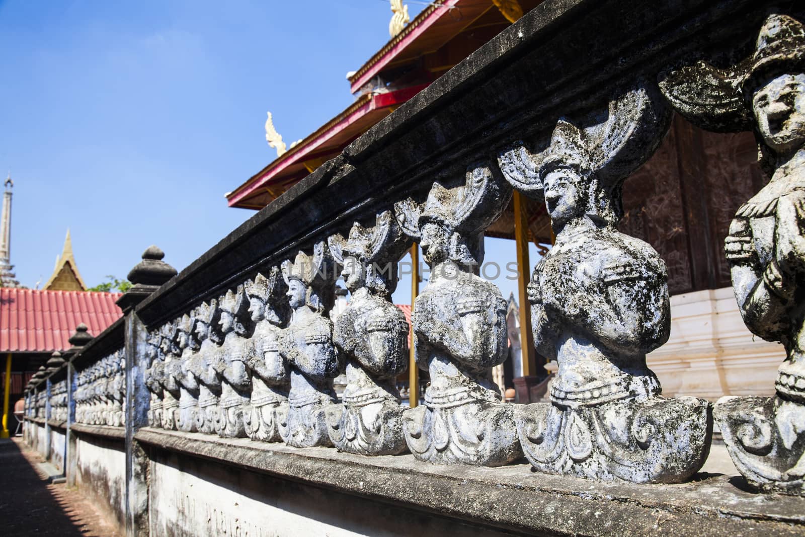 Wat Guti Bangkem,Temple in Thailand. Khao yoi, phetchaburi Thailand.Teak wood church