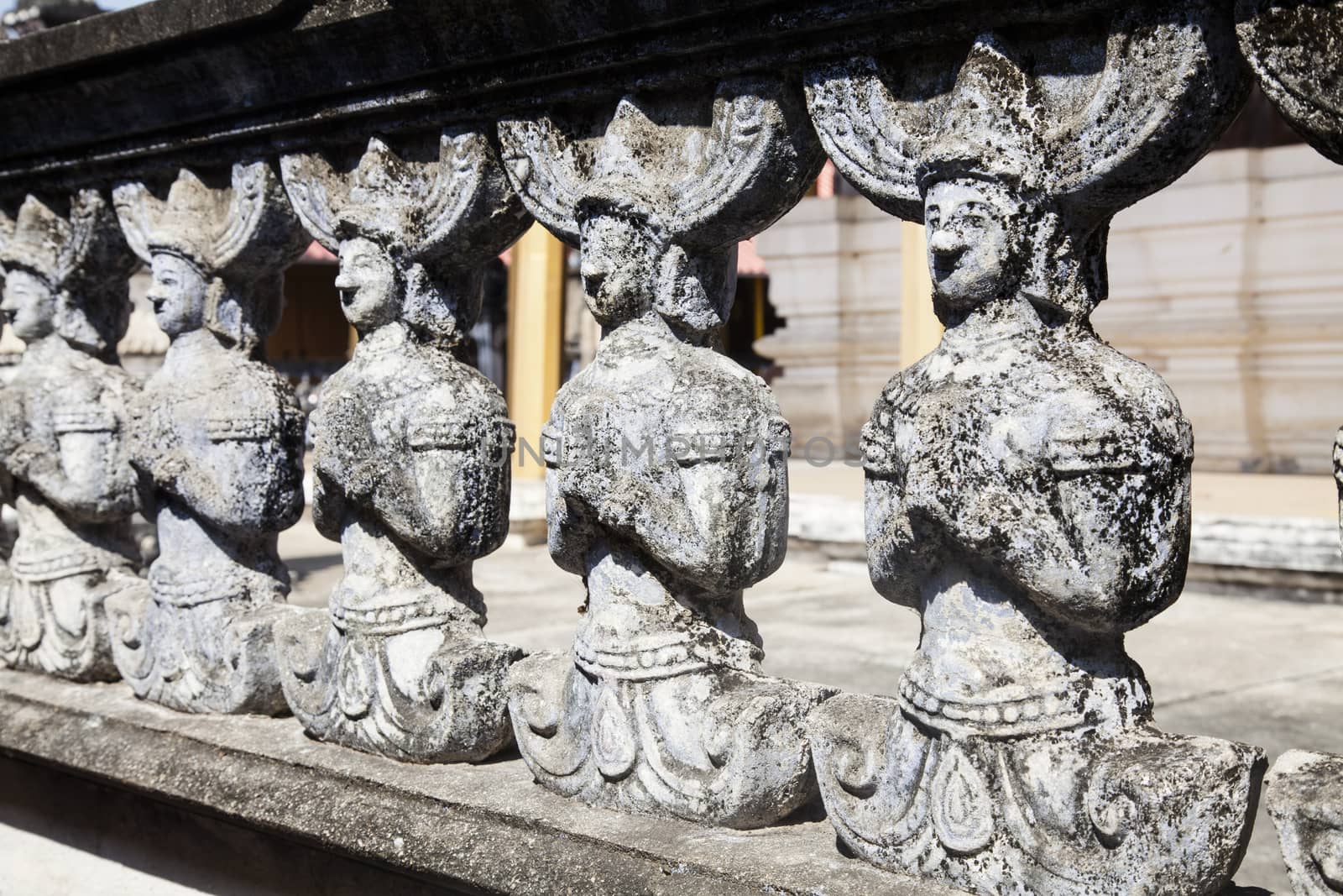 Wat Guti Bangkem,Temple in Thailand. Khao yoi, phetchaburi Thailand.Ancient stucco