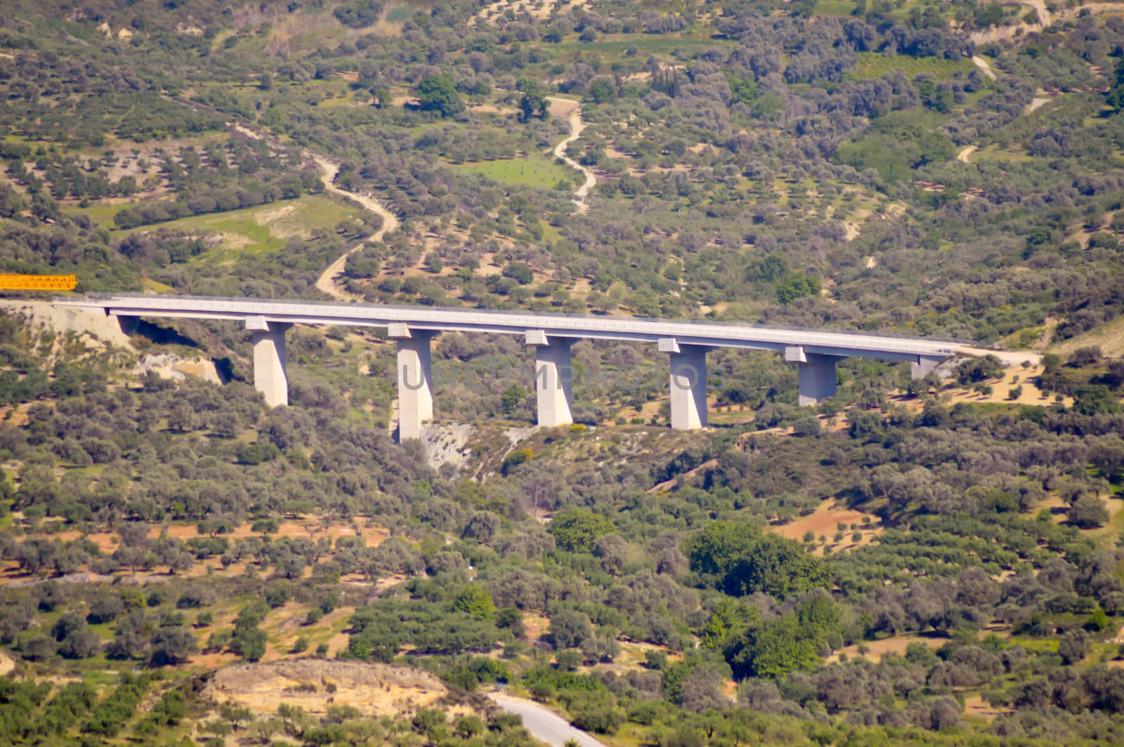 Viaduct on the new road from Agios Nikolaos to Sitia on the island of Crete