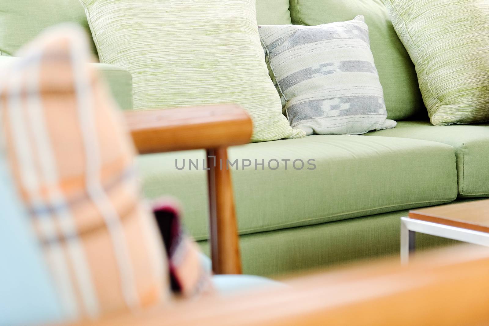 Detail of modern living room,Cushion on sofa