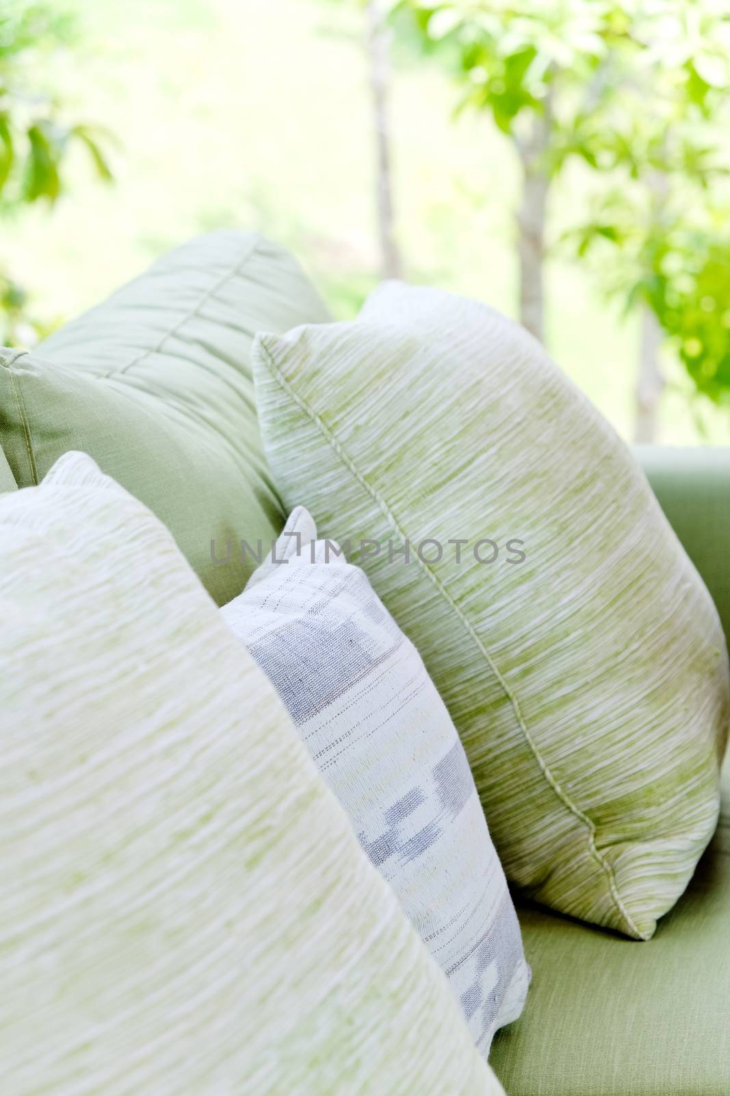 Detail of modern living room,Cushion on sofa
