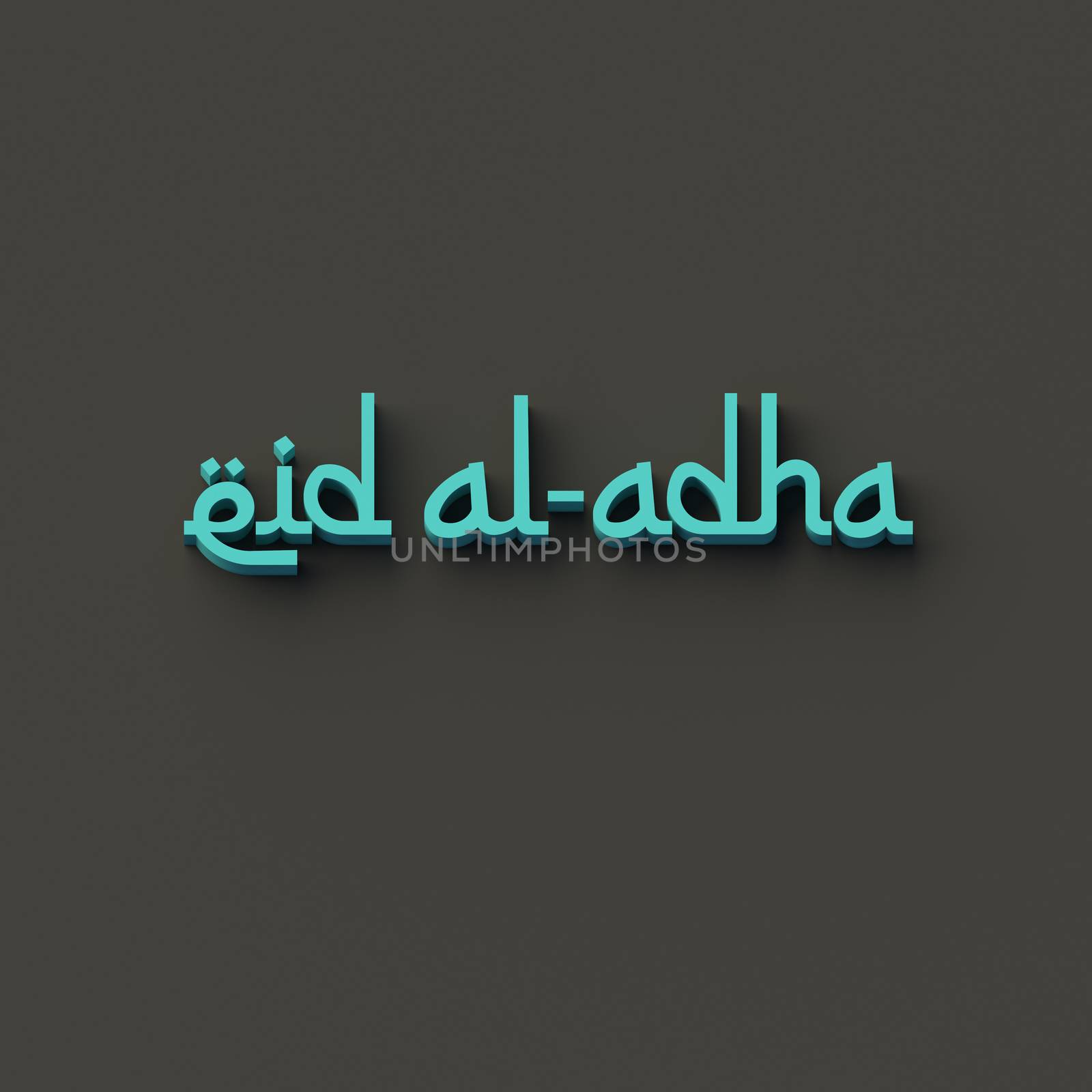 3D RENDERING WORDS 'eid al-adha' by PrettyTG