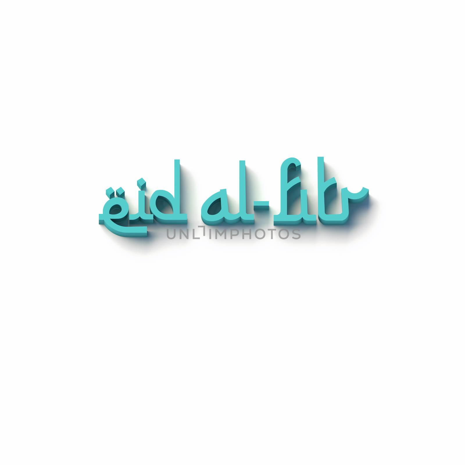 3D RENDERING WORDS 'eid al-fitr' by PrettyTG