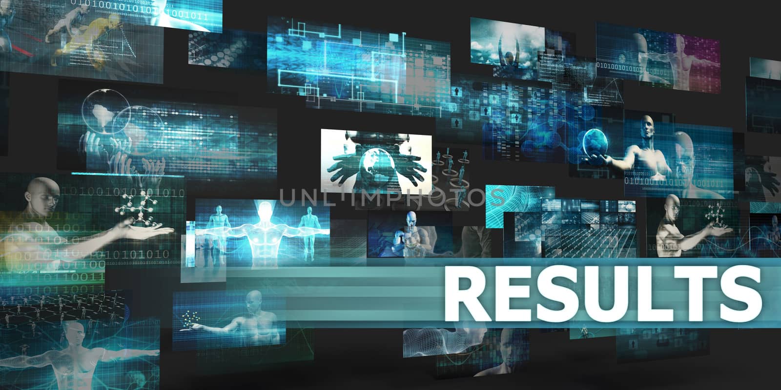 Results Presentation Background with Technology Abstract Art