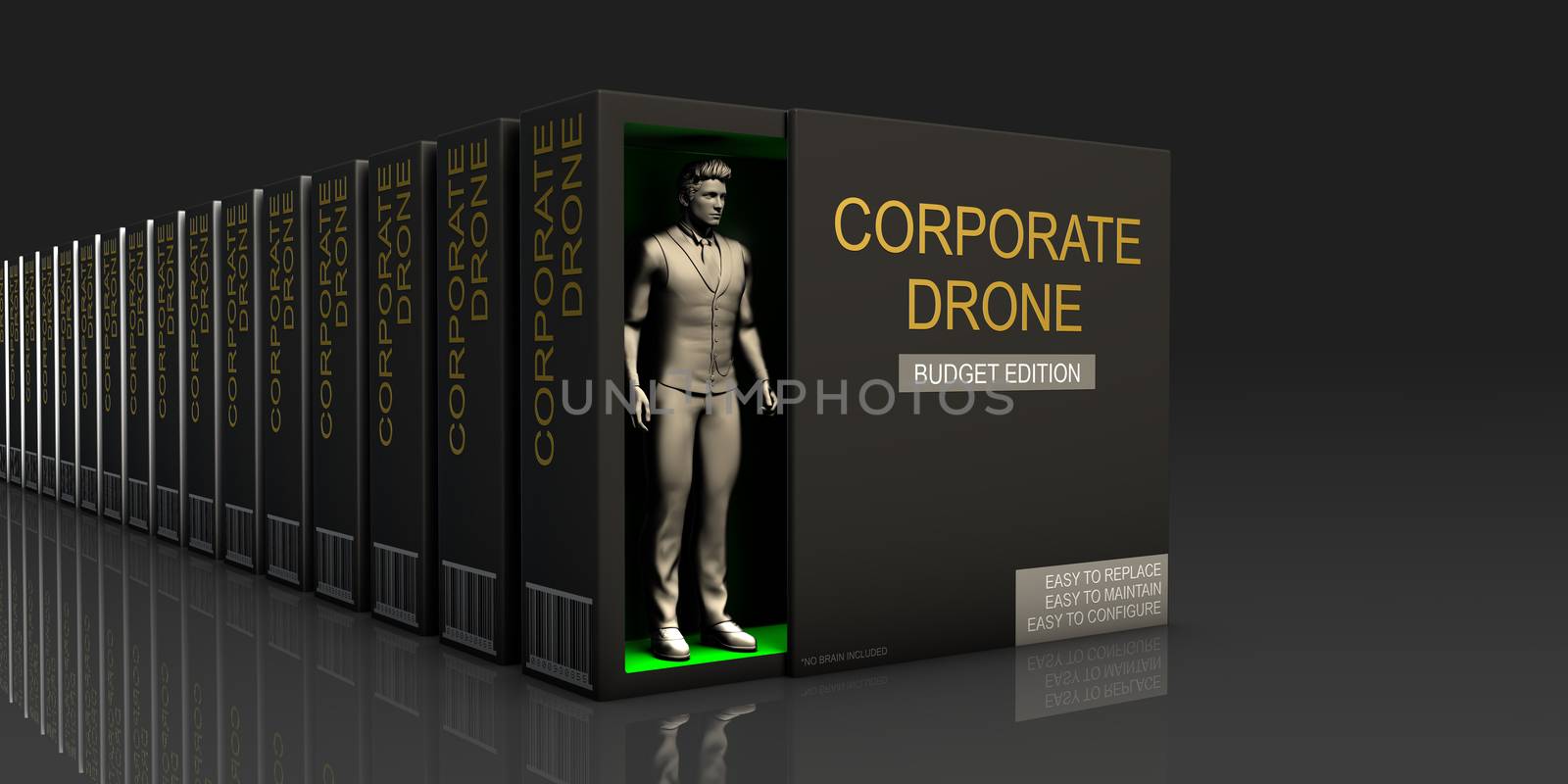 Corporate Drone Endless Supply of Labor in Job Market Concept