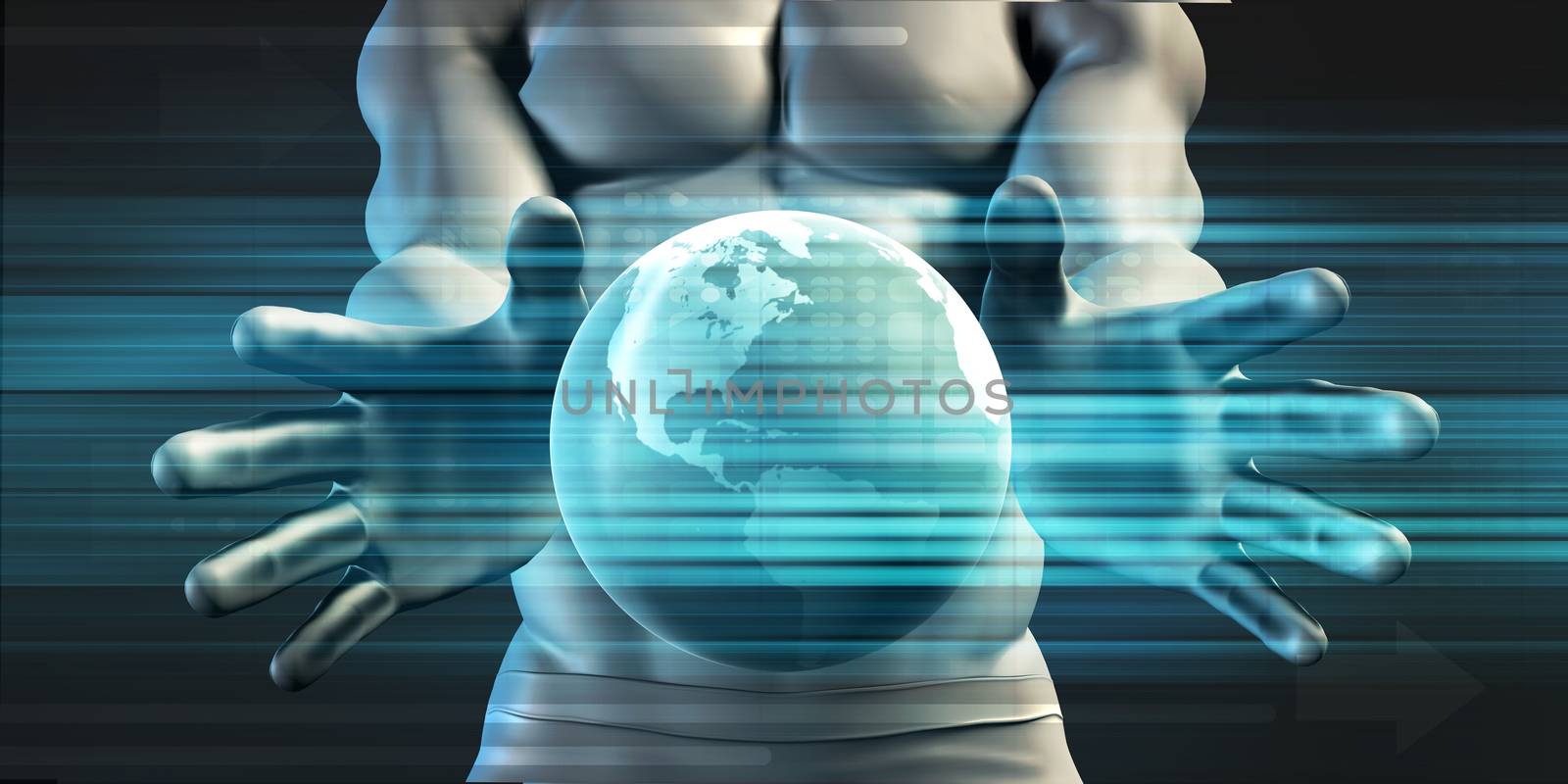 Hands Cradling Globe as a Business Technology Concept
