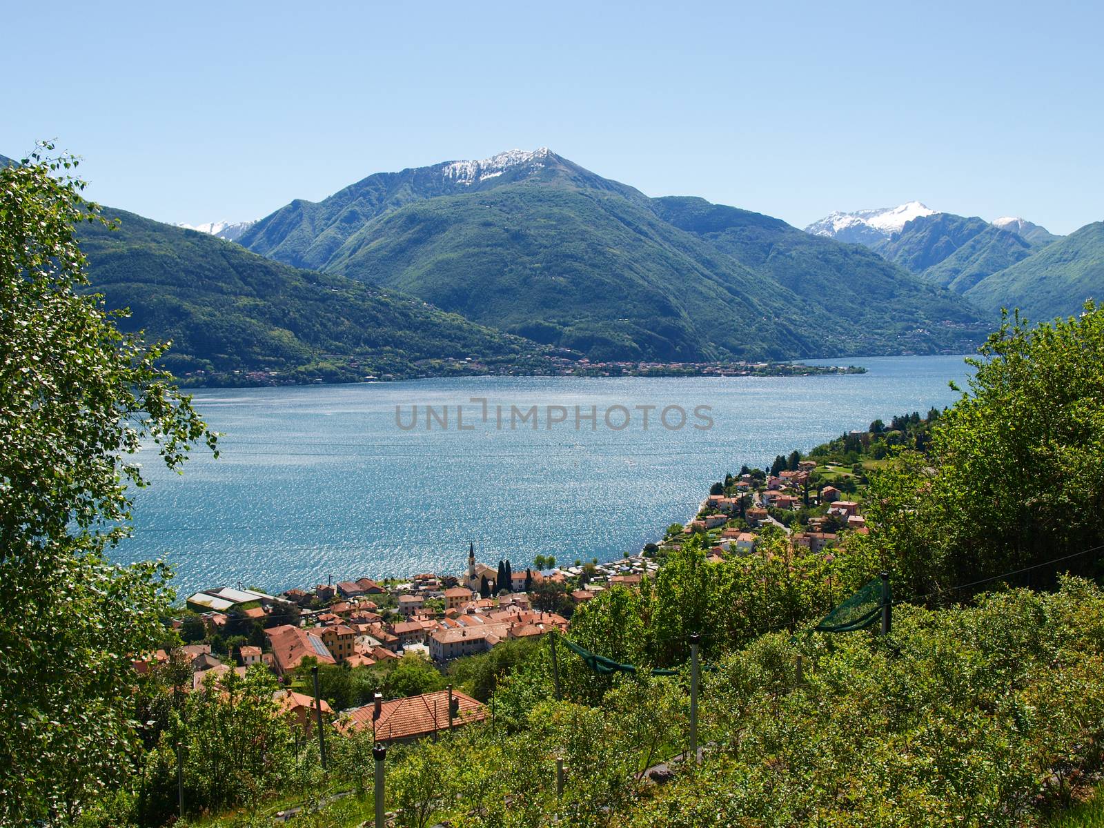 Pianello del Lario, Lake of Como, Italy: Panorama of the Lake of Como from the Mountains