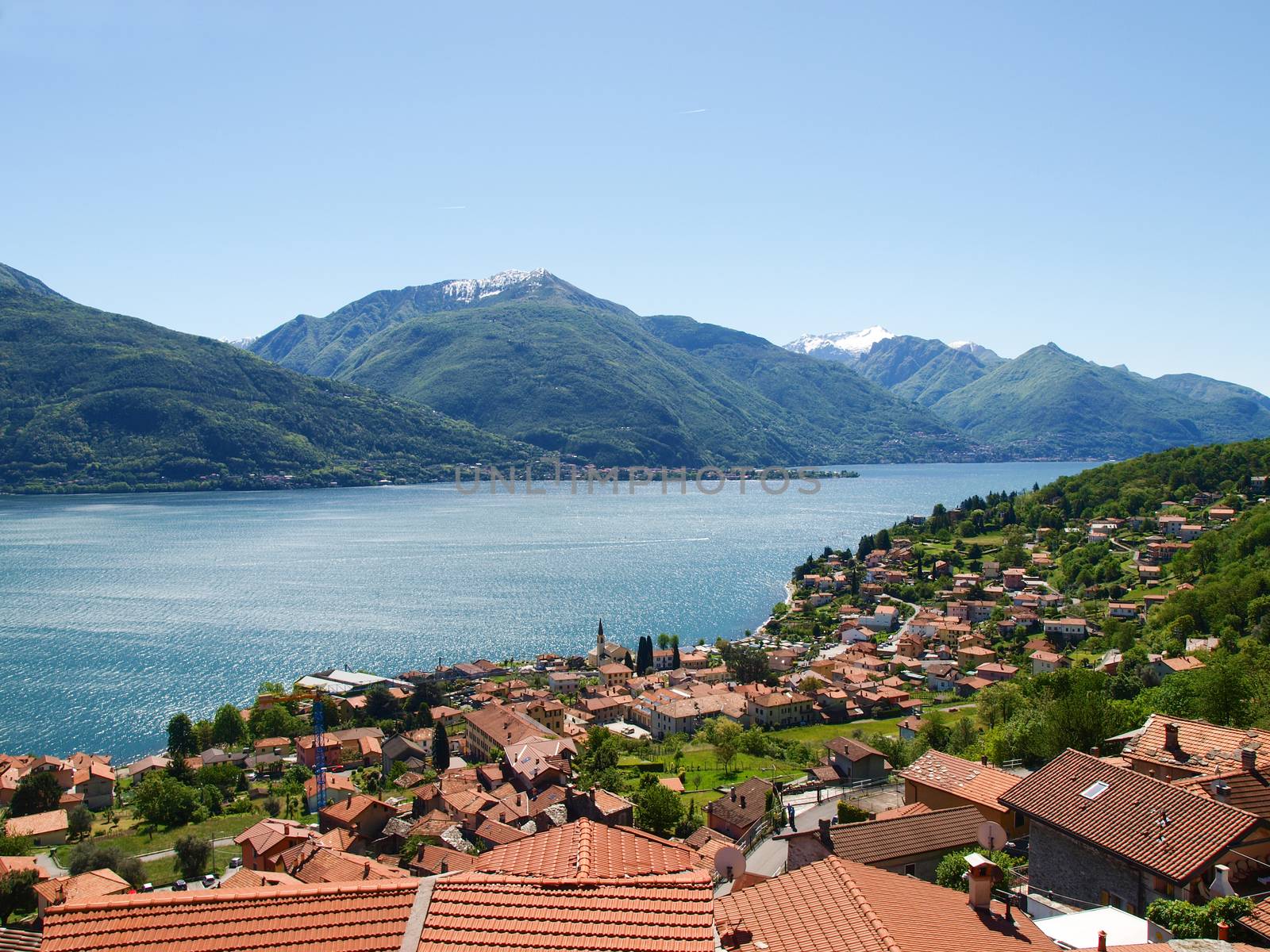 Pianello del Lario, Lake of Como, Italy: Panorama of the Lake of Como from the Mountains