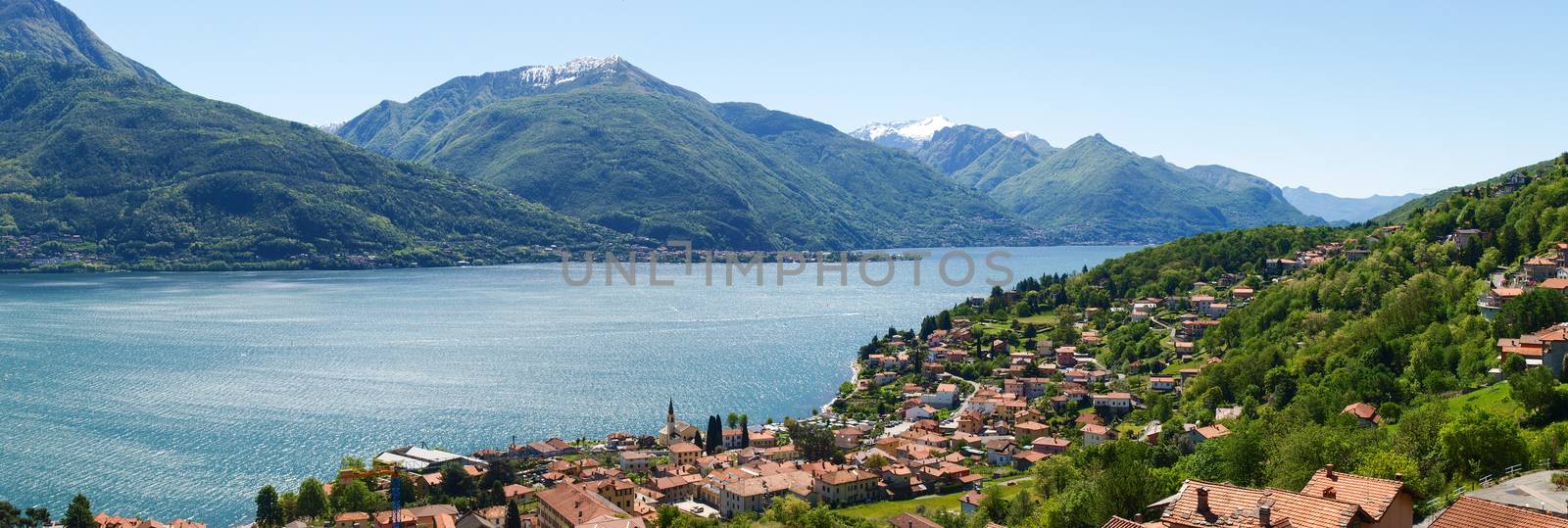 Pianello del Lario, Lake of Como, Italy: Panorama of the Lake of Como from the Mountains