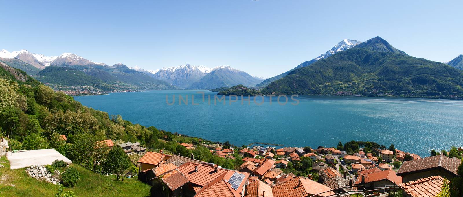 Pianello del Lario, Lake of Como, Italy: Panorama of the Lake of Como from the Mountains