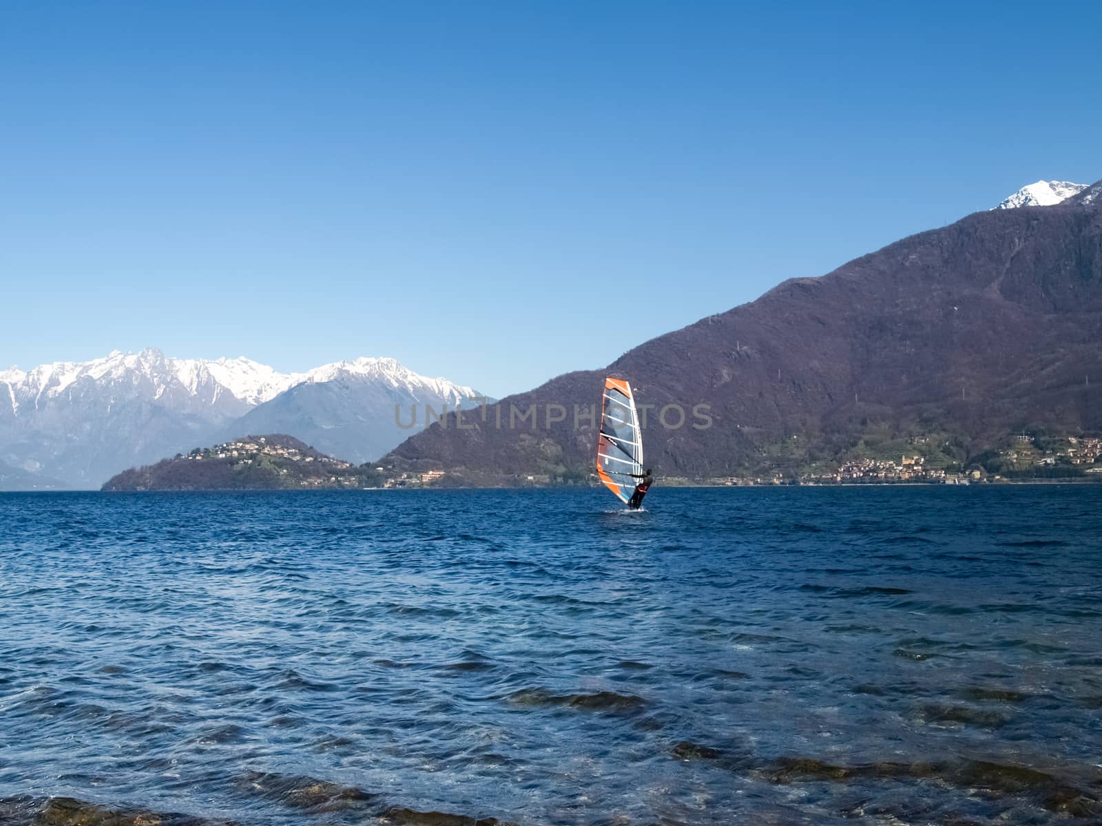 Windsurfing on the beach by mauro_piccardi