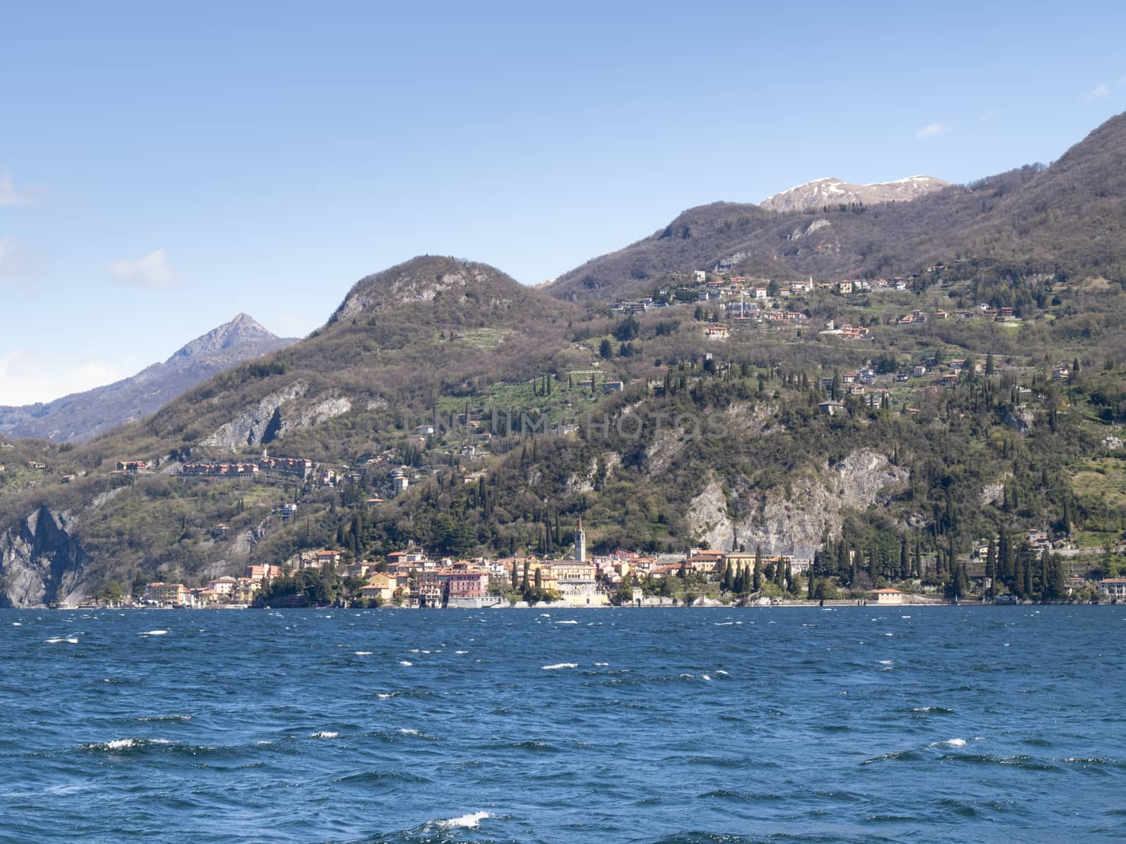 Varenna, Italy: Country of Varenna typical for the different colors of the houses.