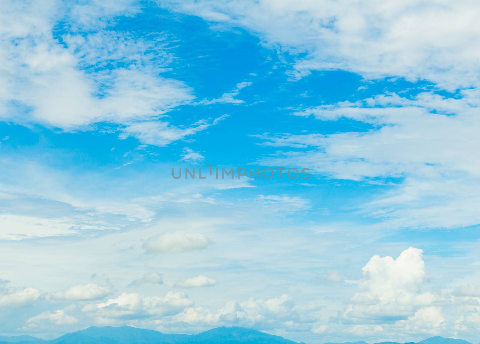 bright cloudy sky background by chingraph