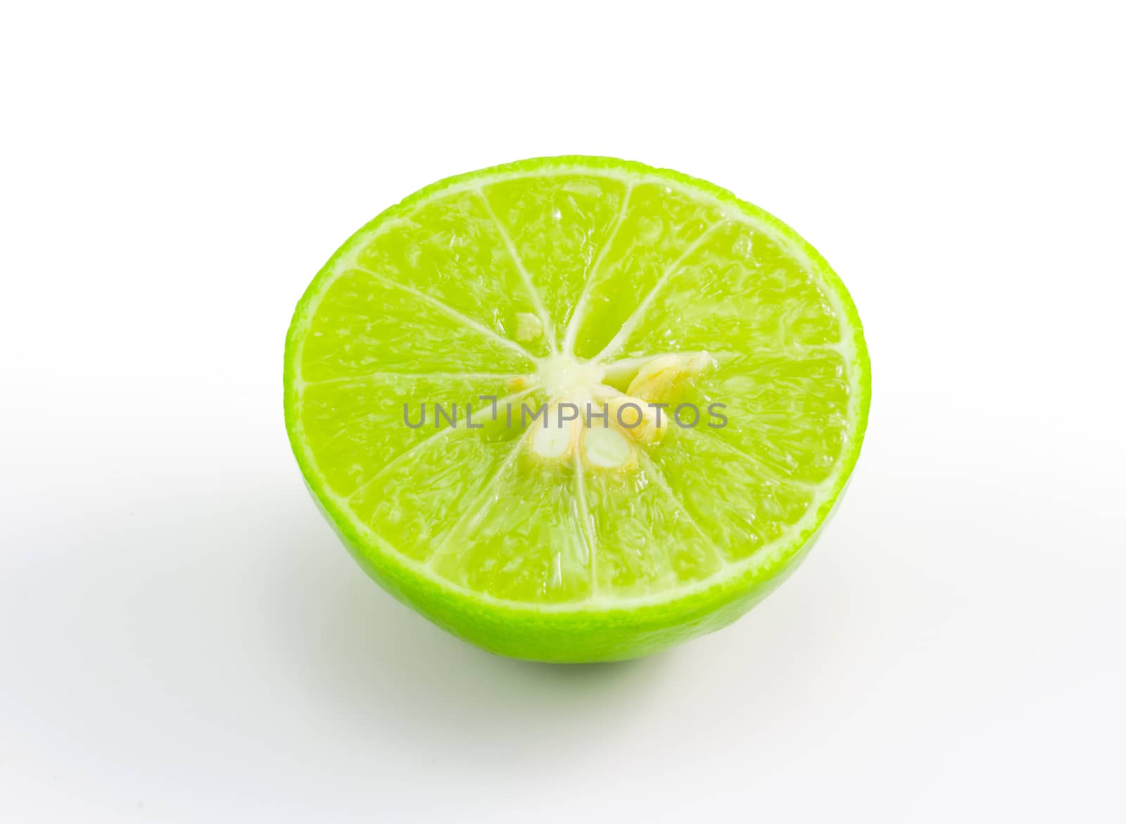 green lime lemon isolated on white by chingraph