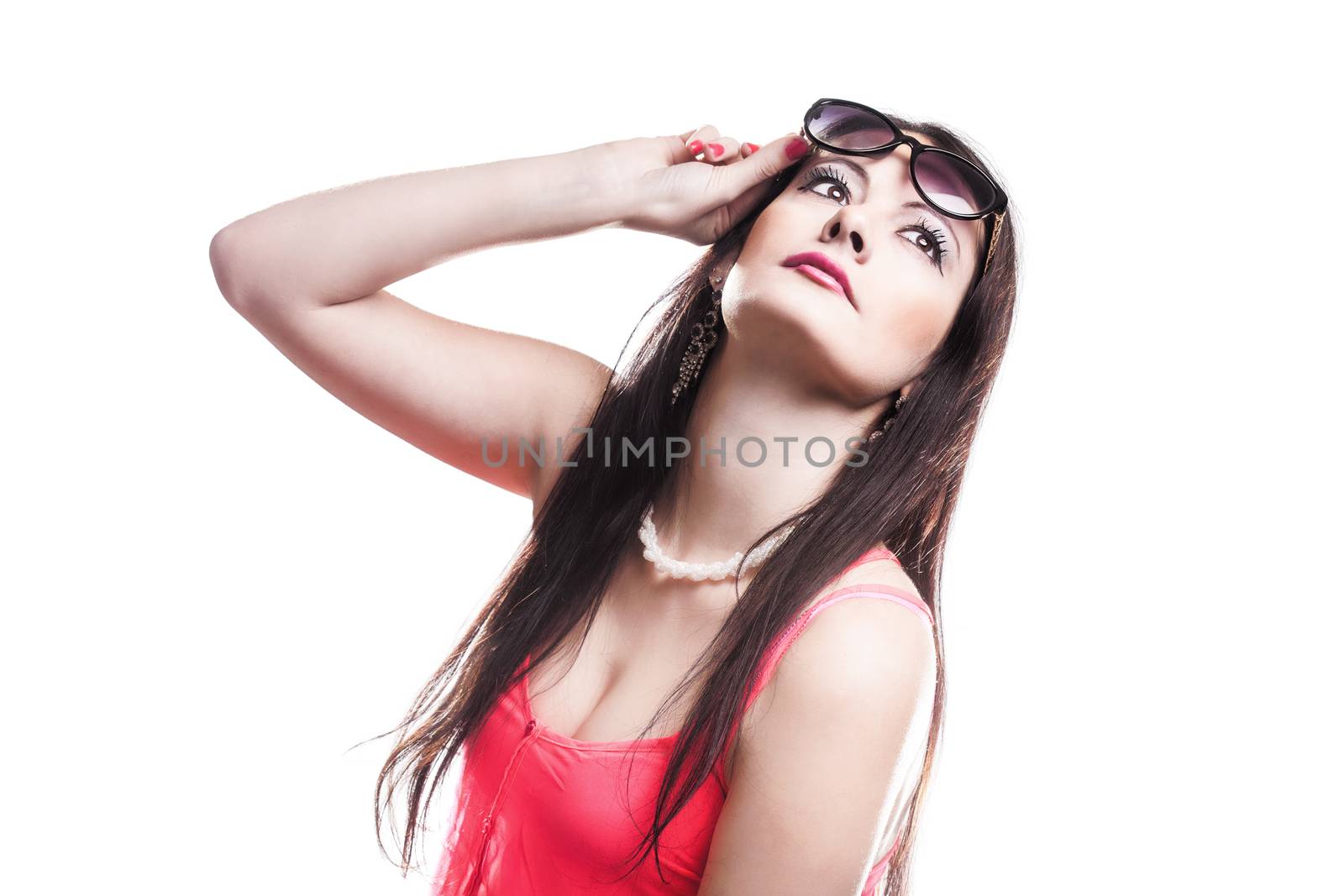 beautiful girl wearing pink shirt by kokimk