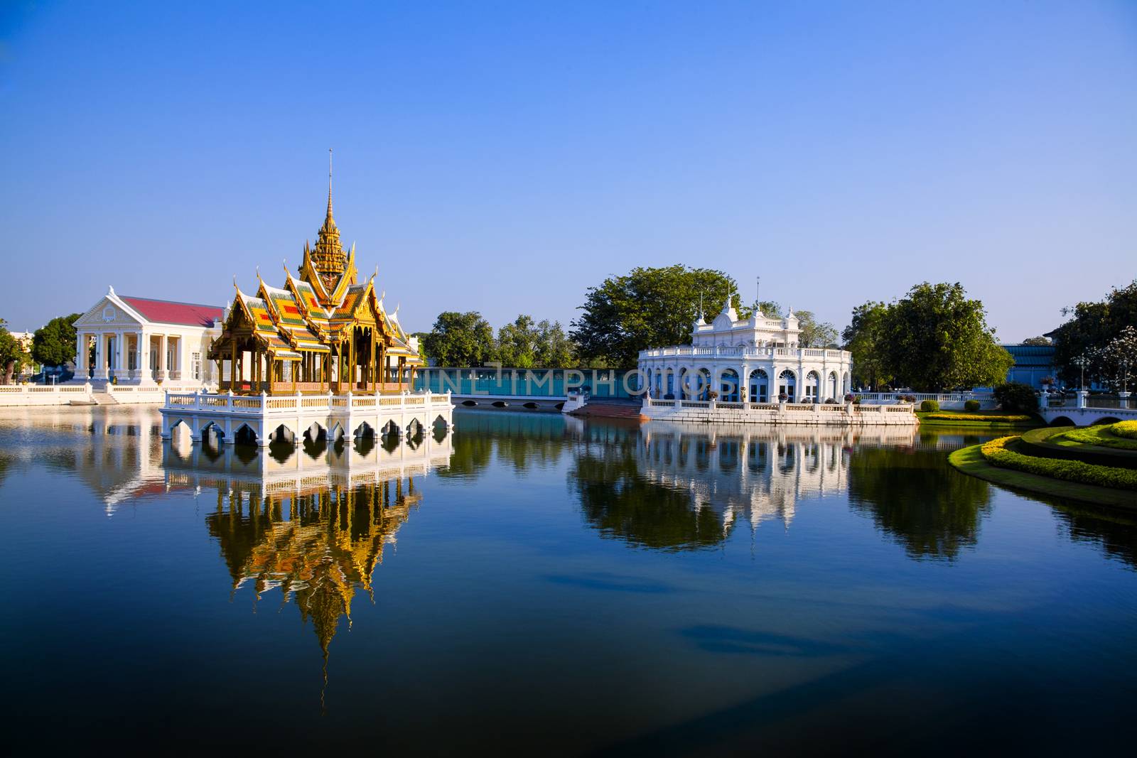 Bang Pa-In Royal Palace known as the Summer Palace. Located in Bang Pa-In district Ayutthaya Province THAILAND