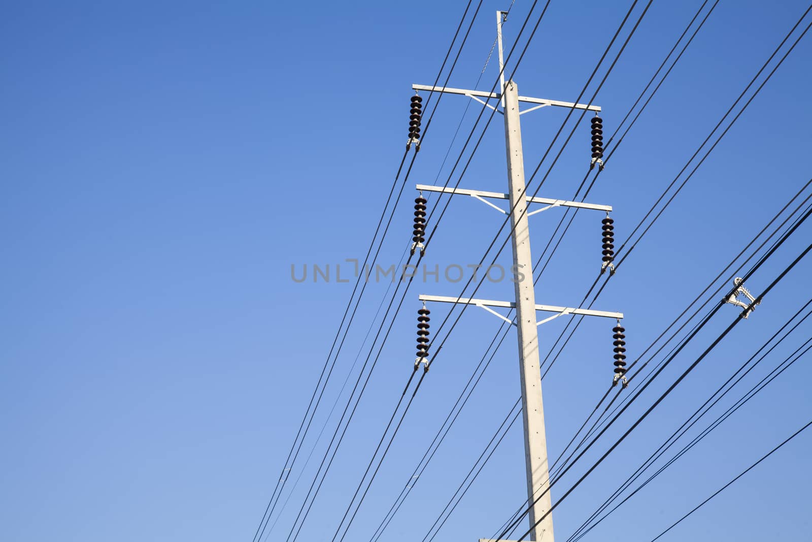  Electrical power poles in The electricity needed to power an el by jee1999