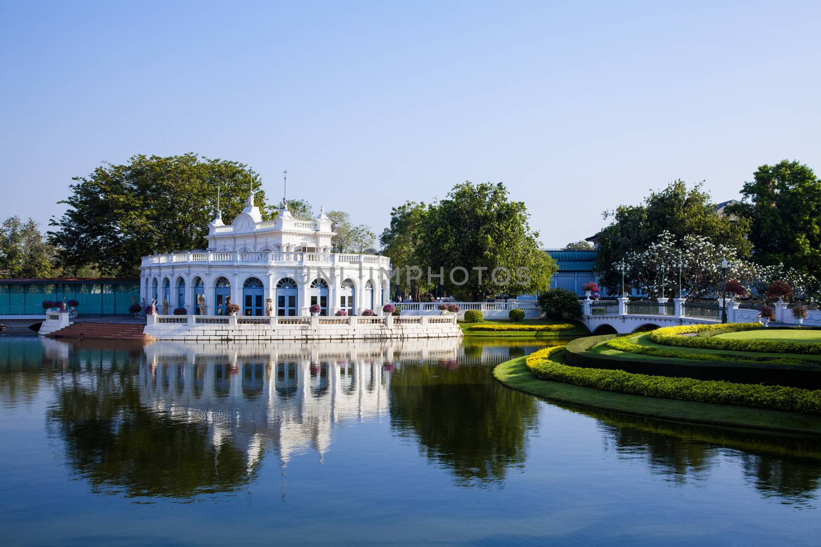 Bang Pa-In Royal Palace known as the Summer Palace. Located in Bang Pa-In district Ayutthaya Province THAILAND