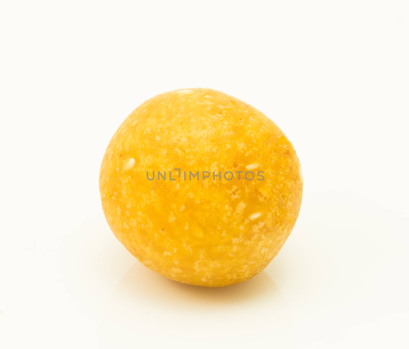 ball fried snack isolated on white background by chingraph