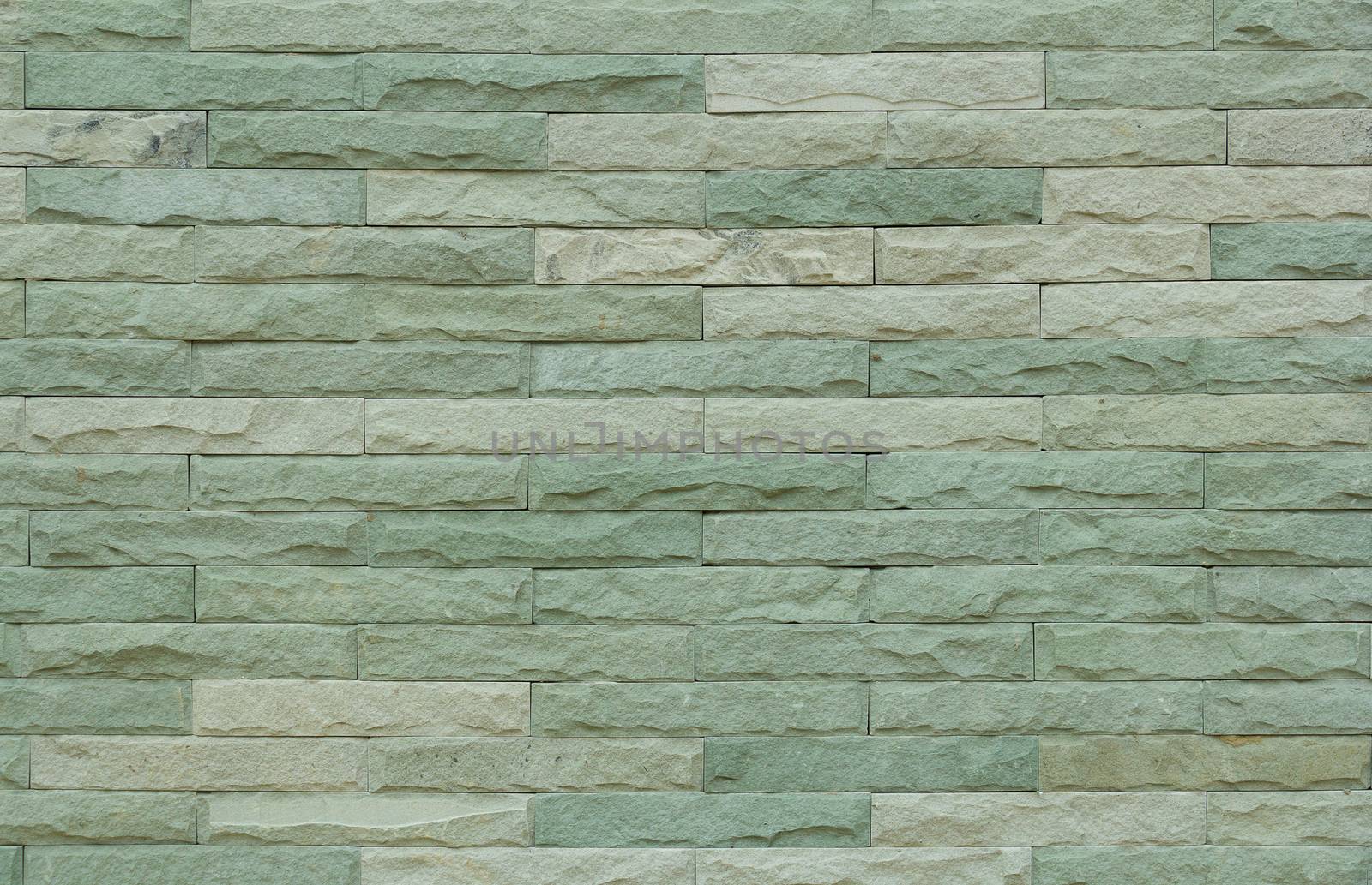 green decorative stone wall texture background