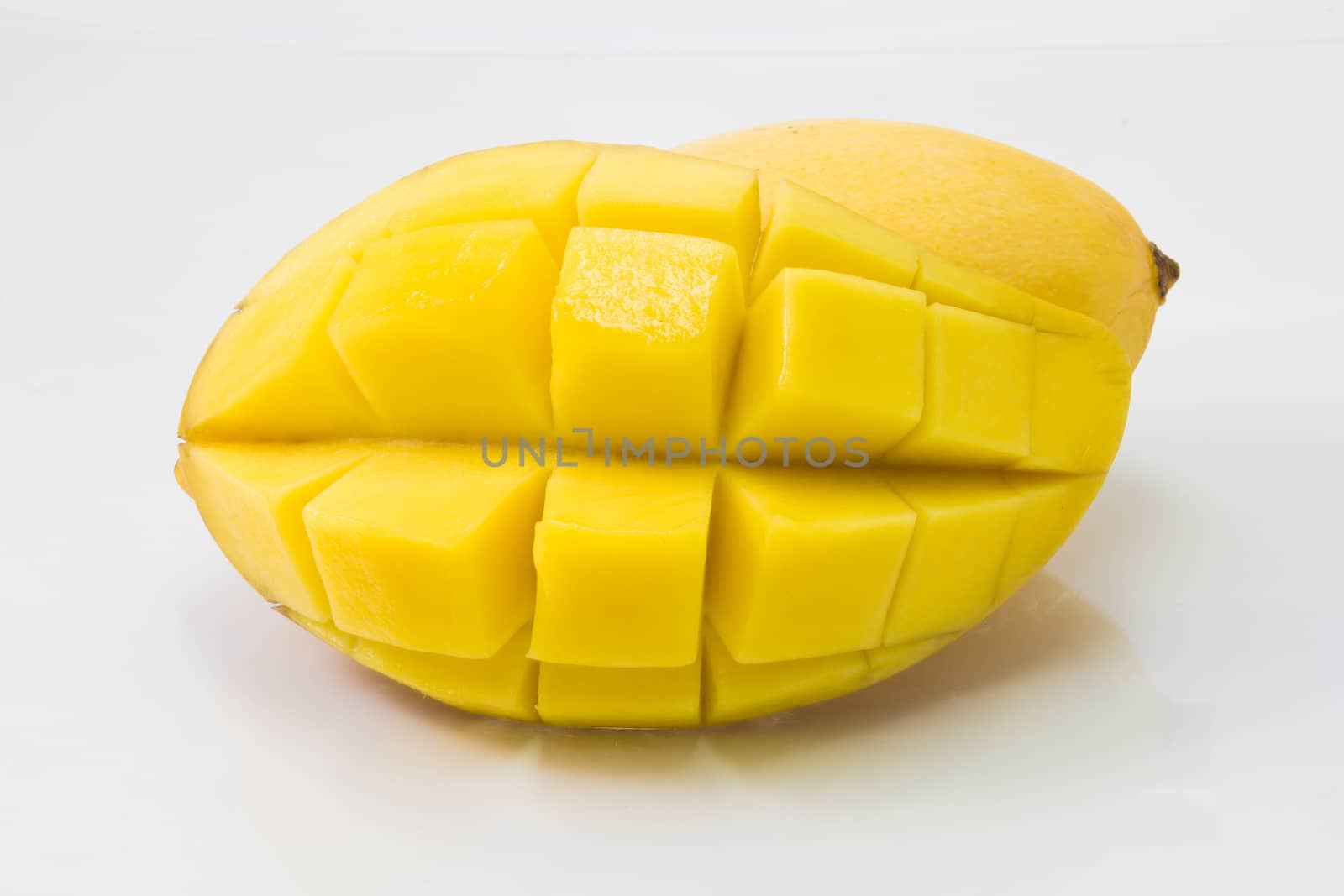 fresh delicious yellow mango isolated  on white background