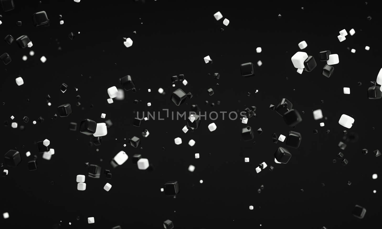 abstract atom nano technology background 3d rendering by chingraph