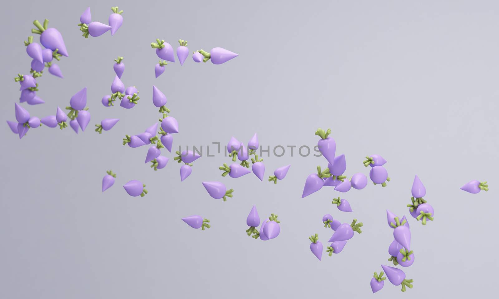 Pastel color radish background ,  lovely pastel background 3d re by chingraph