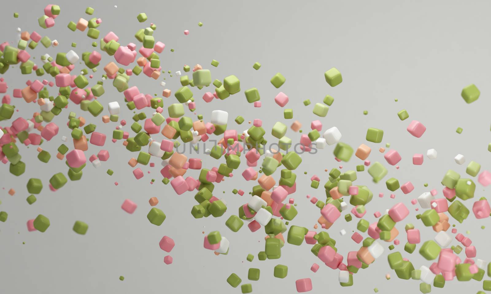 Pastel color candy background pink and green,  lovely pastel background 3d rendering