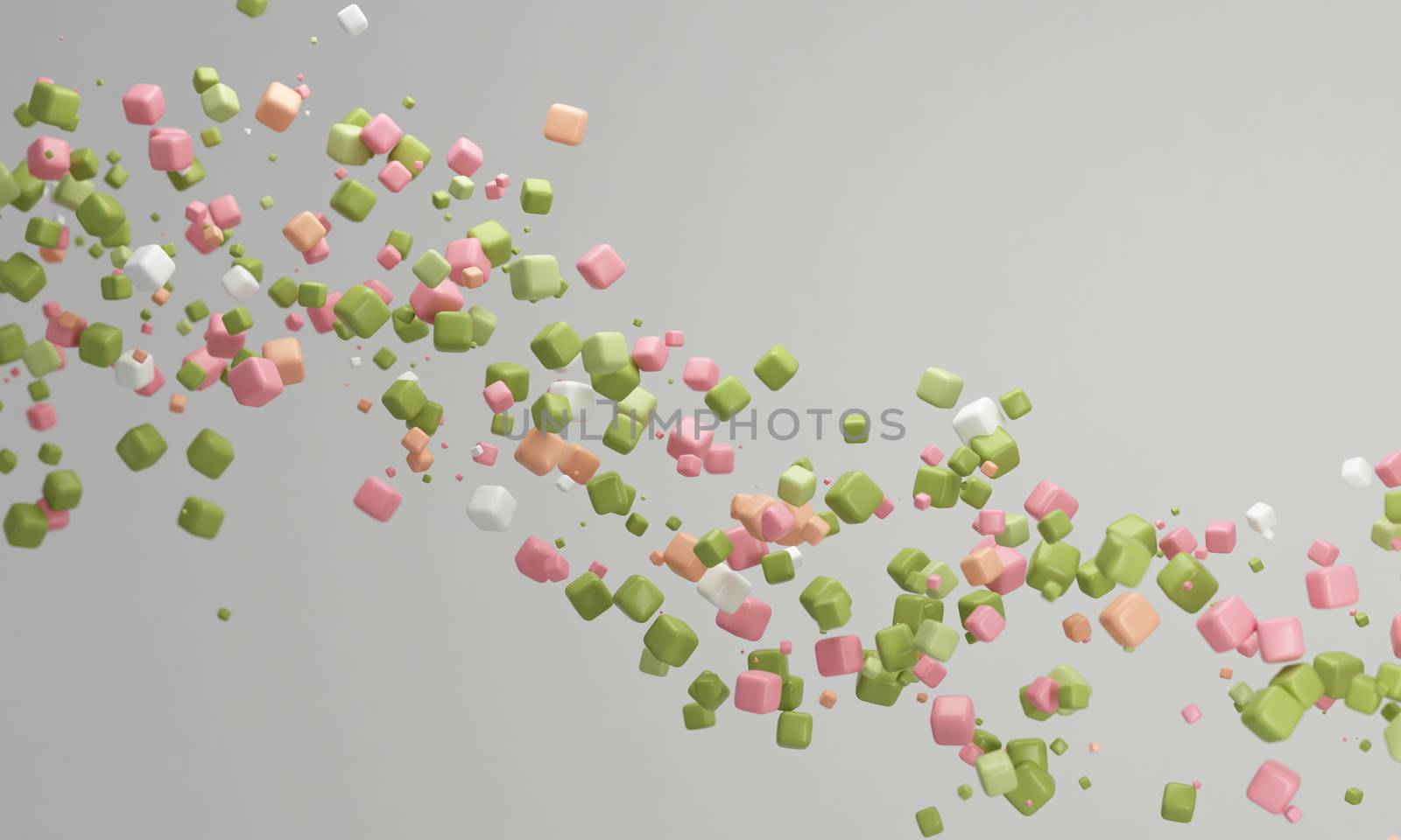 Pastel color candy background pink and green,  lovely pastel background 3d rendering