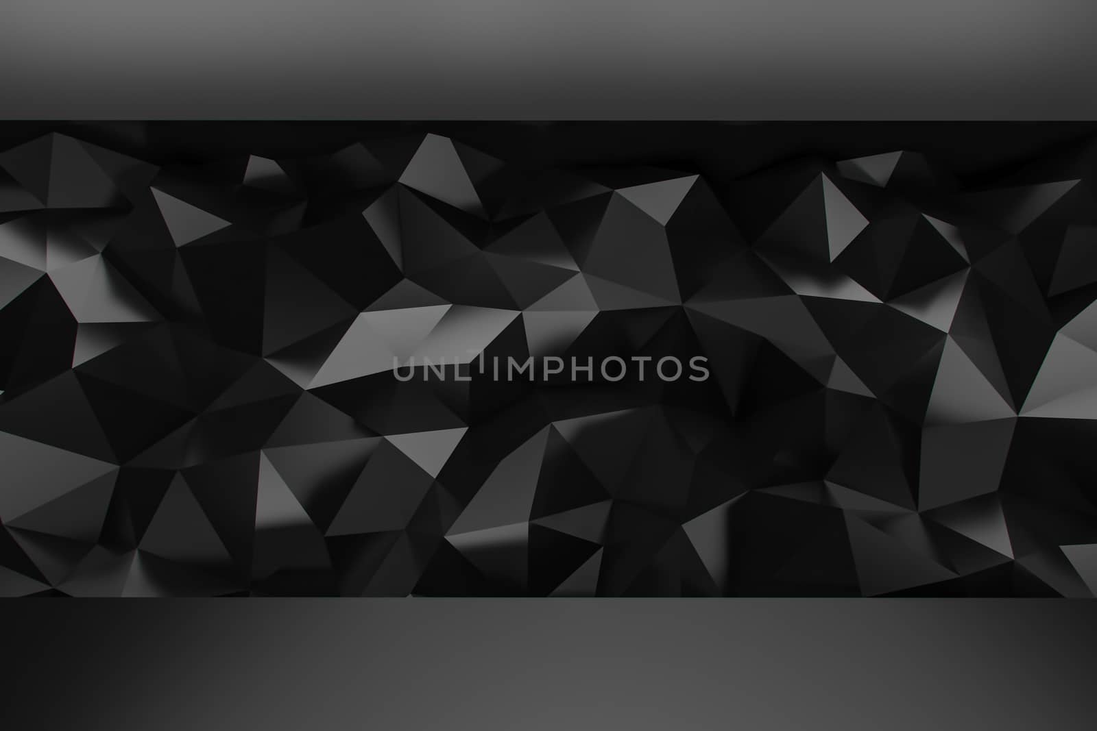 abstract black modern lowpoly background 3d rendering