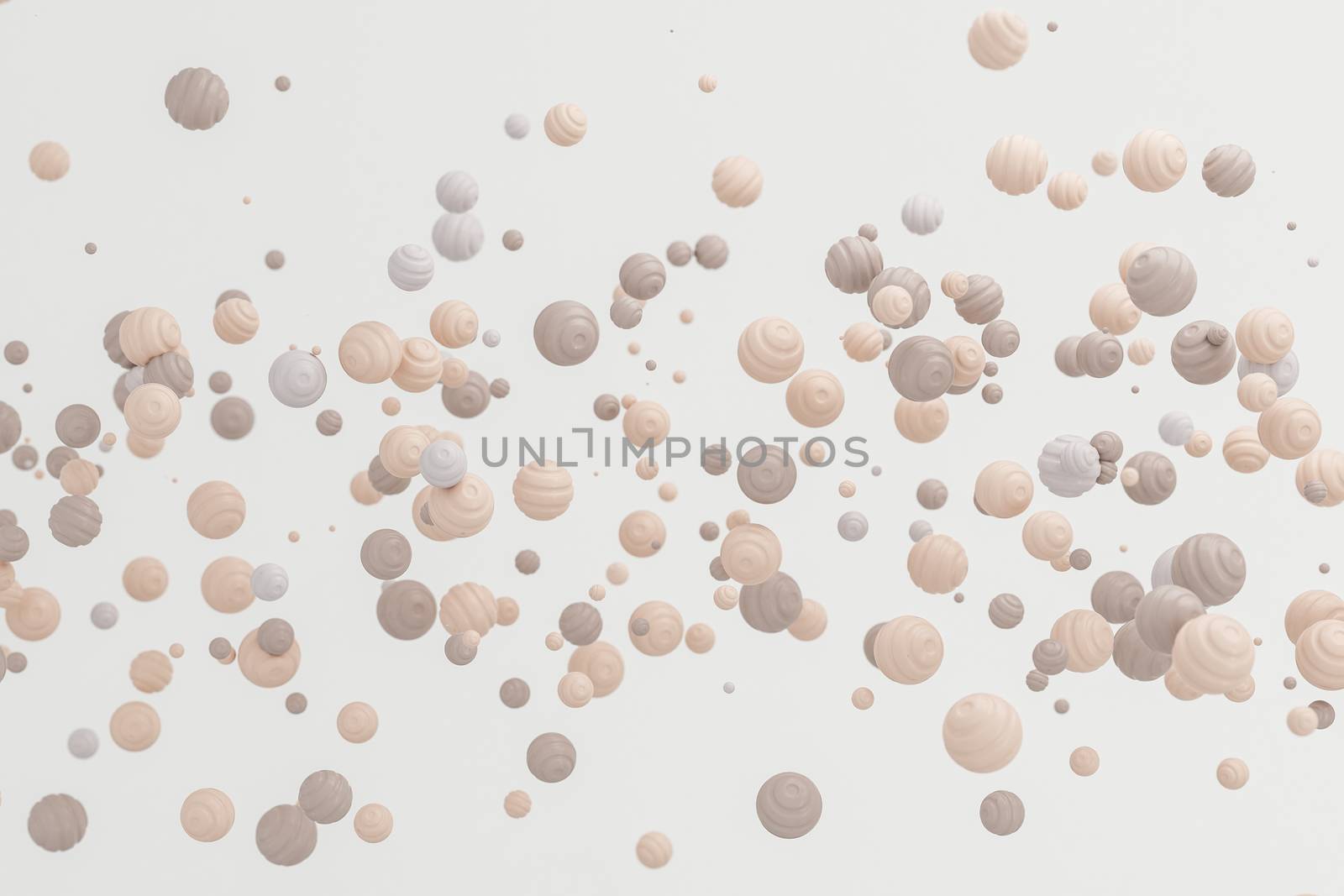 Abstract  pastel cream skin background modern shape  object float in the air,blowing particle 3d rendering