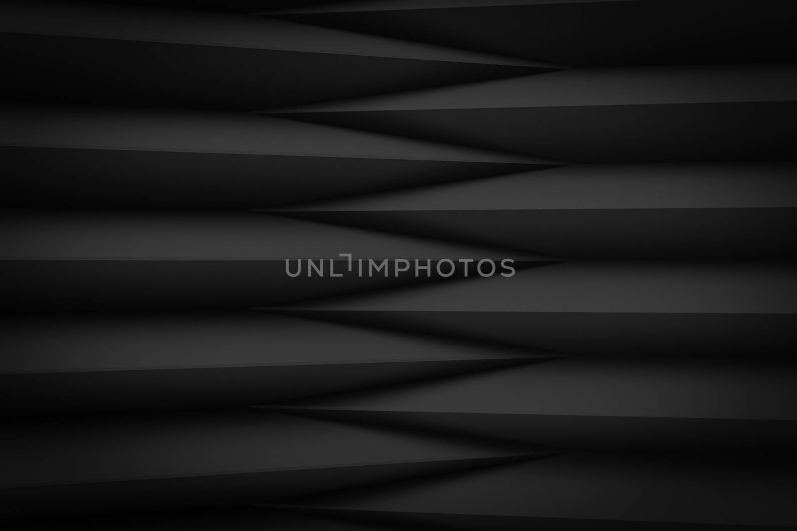 black zig zag layout  background 3d render by chingraph