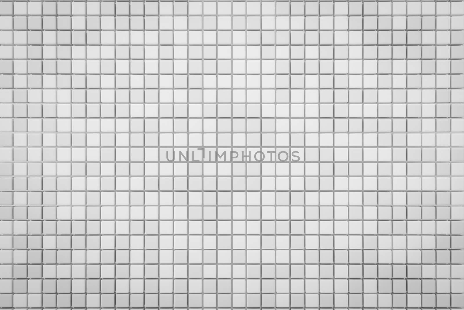 pixel white grid background 3d render with copy space