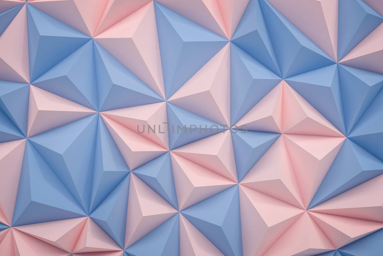 Abstract rose quartz serenity low poly background with copy space 3d render