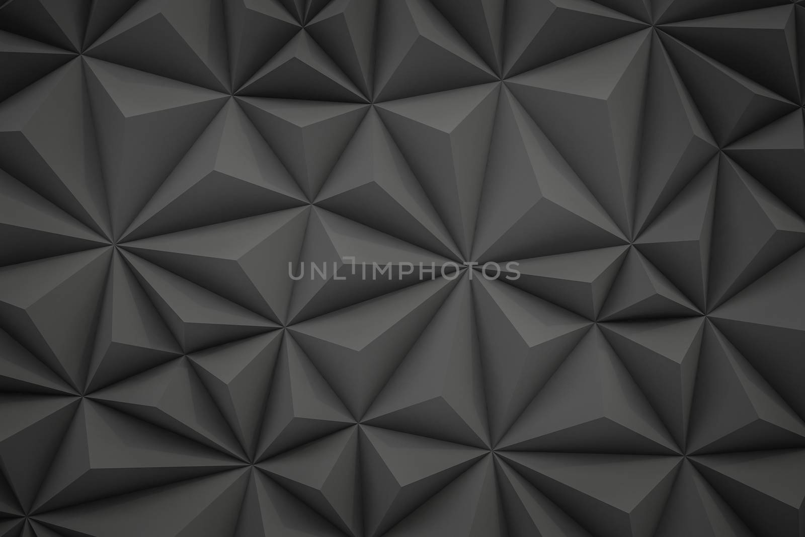 Abstract gray low poly background with copy space 3d render