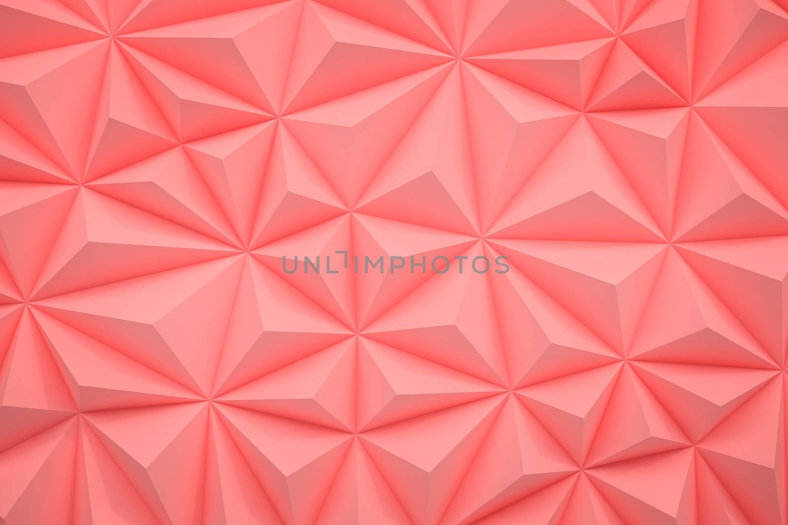Abstract pink low poly background with copy space 3d render