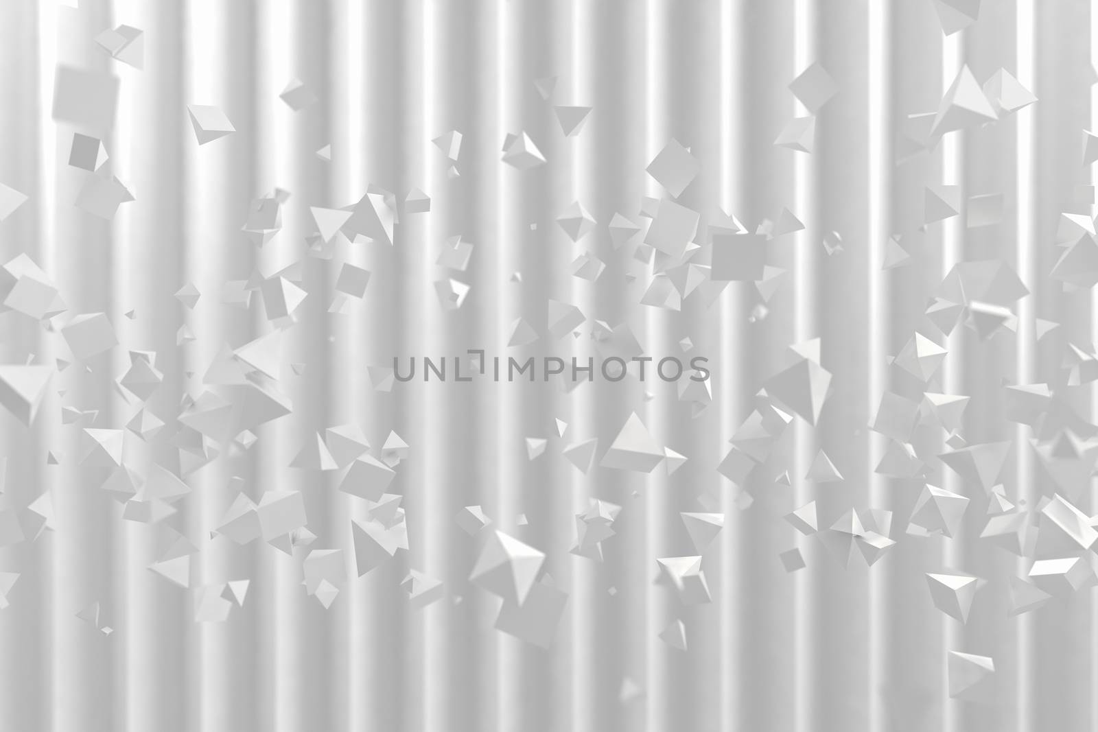 abstract triangle particle background 3d render by chingraph