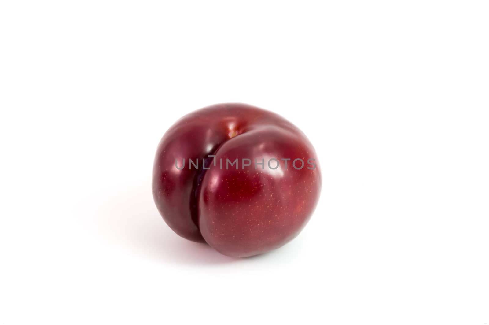 Prunes Plum fruit isolated on white