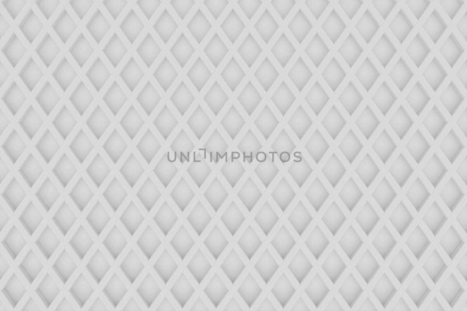 white diamond line grid background metal matrial 3d rendering