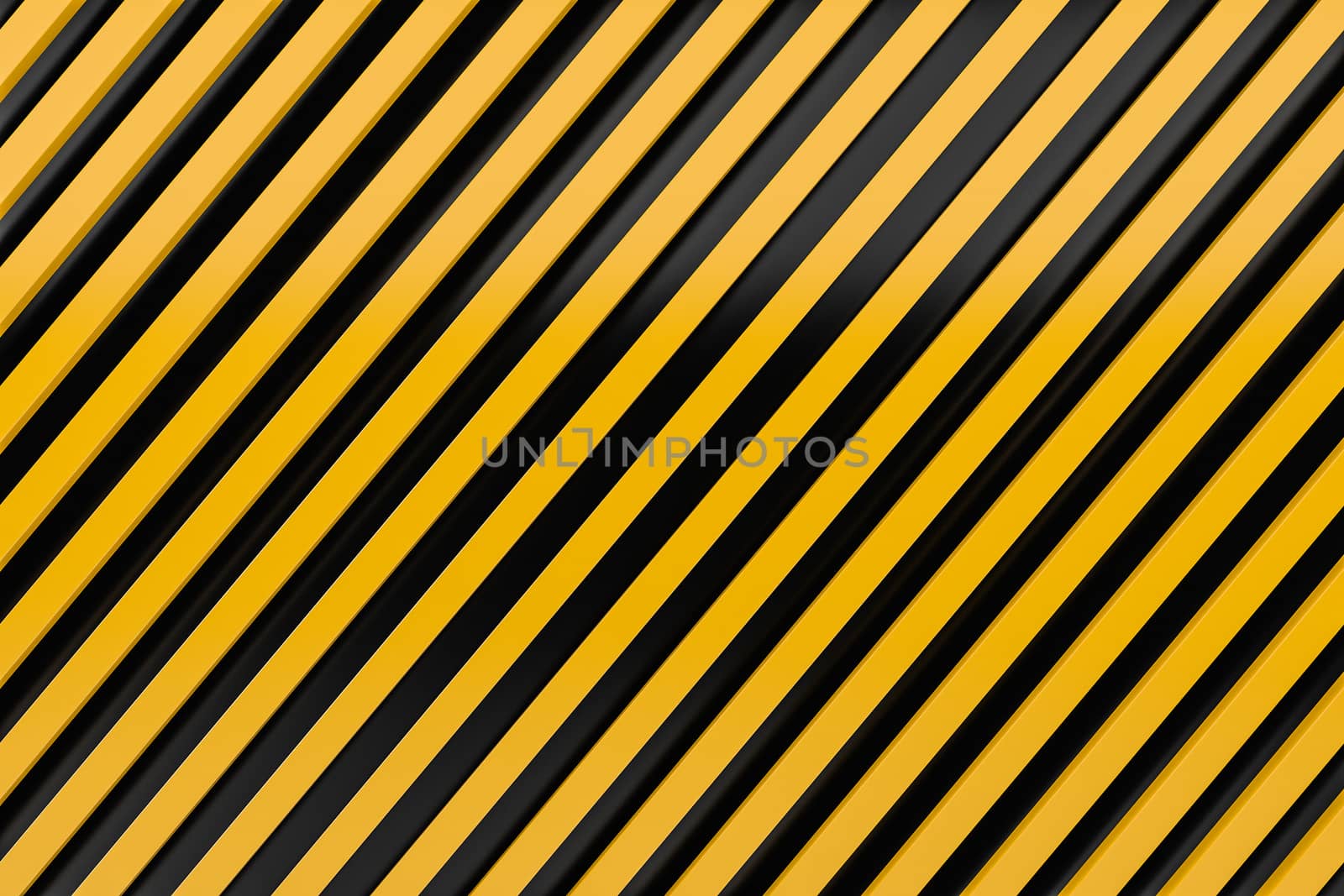 caution sign siding oblique line layout metal material background 3d render