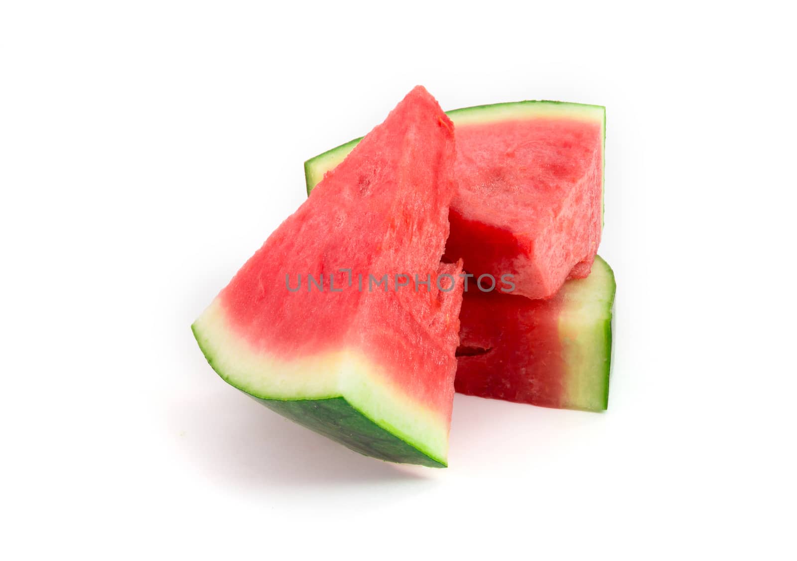 fresh seedless watermelon isolated on white