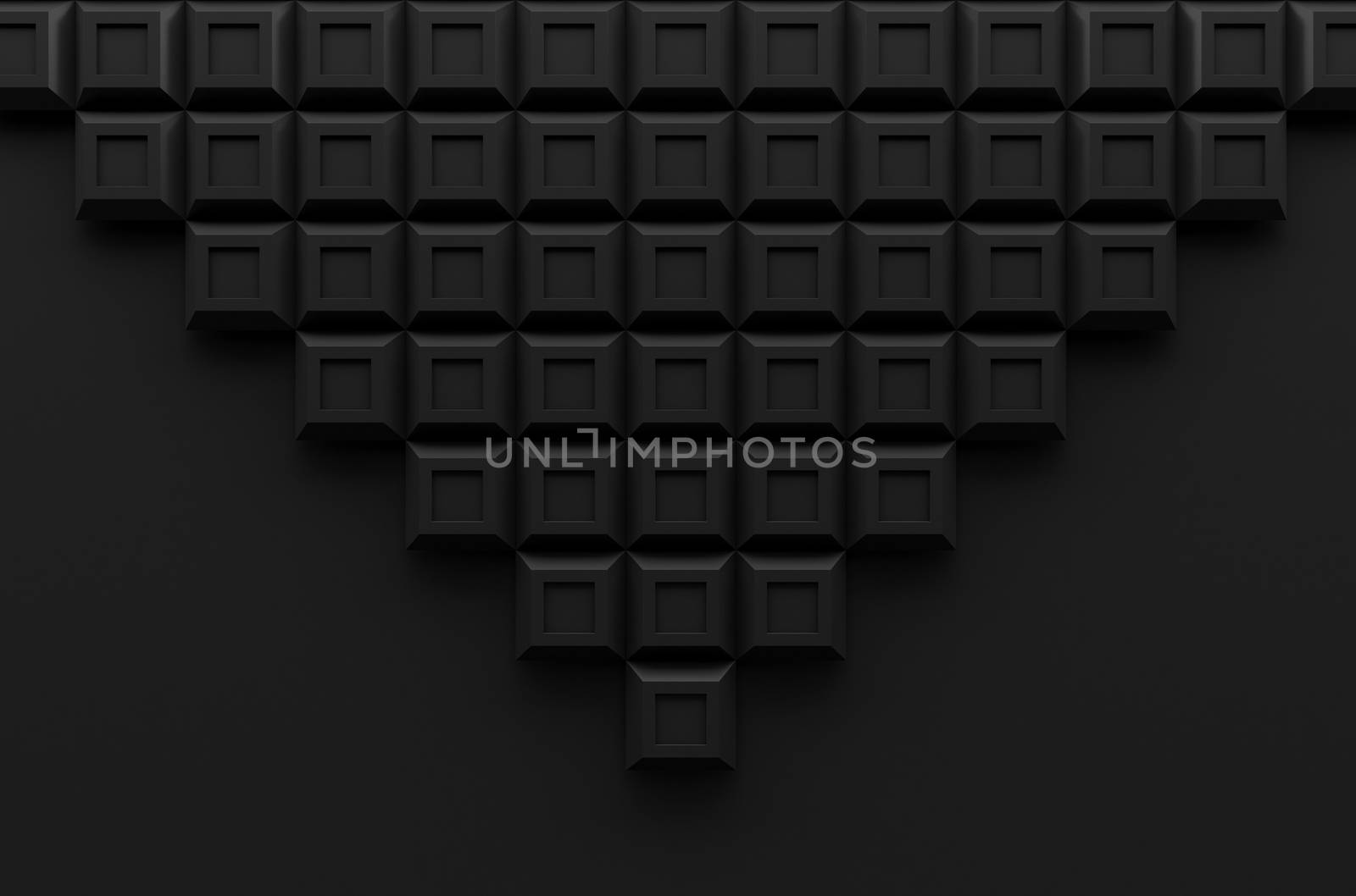 black square pyramid box  modern technology black abstract 3d  b by chingraph