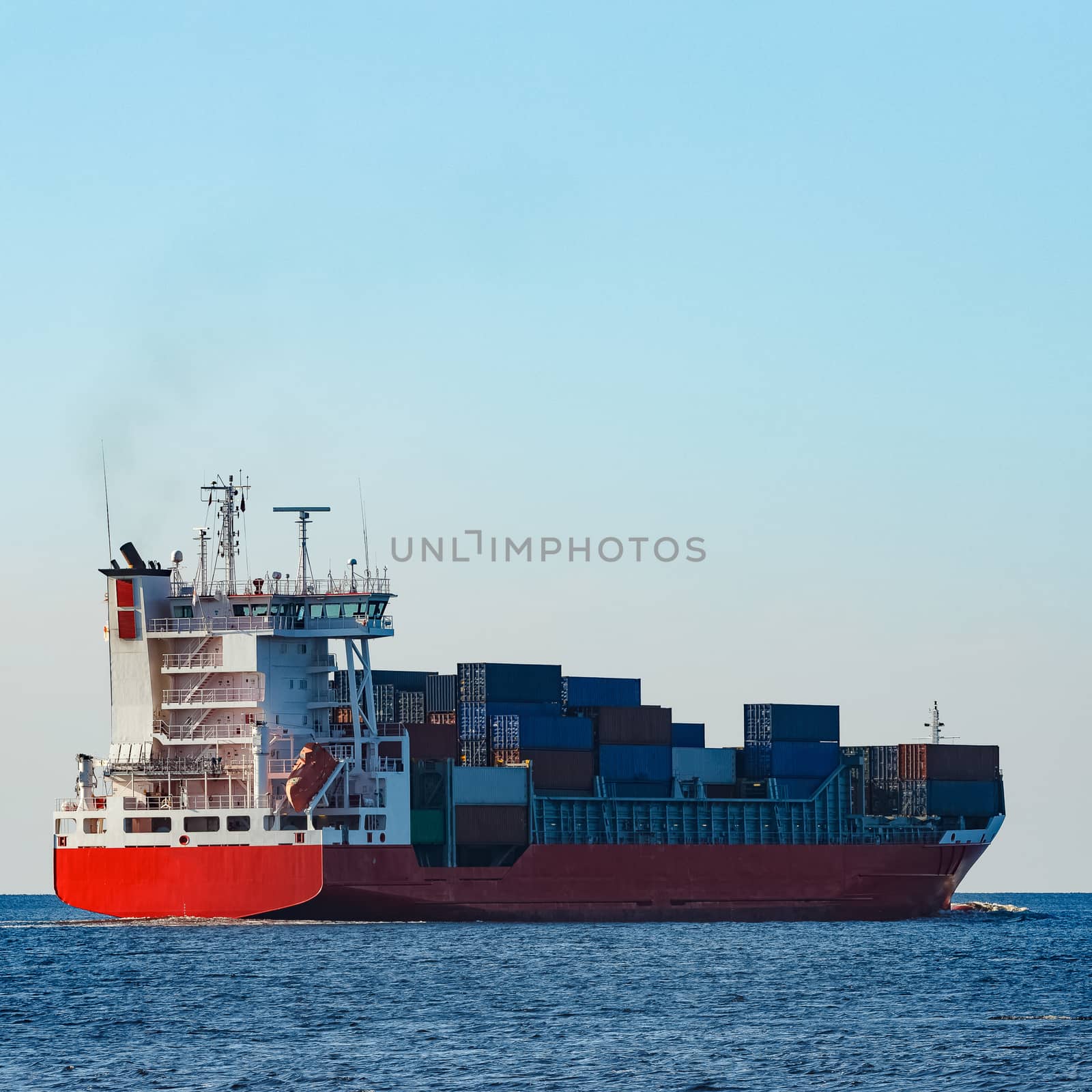 Red container ship by sengnsp